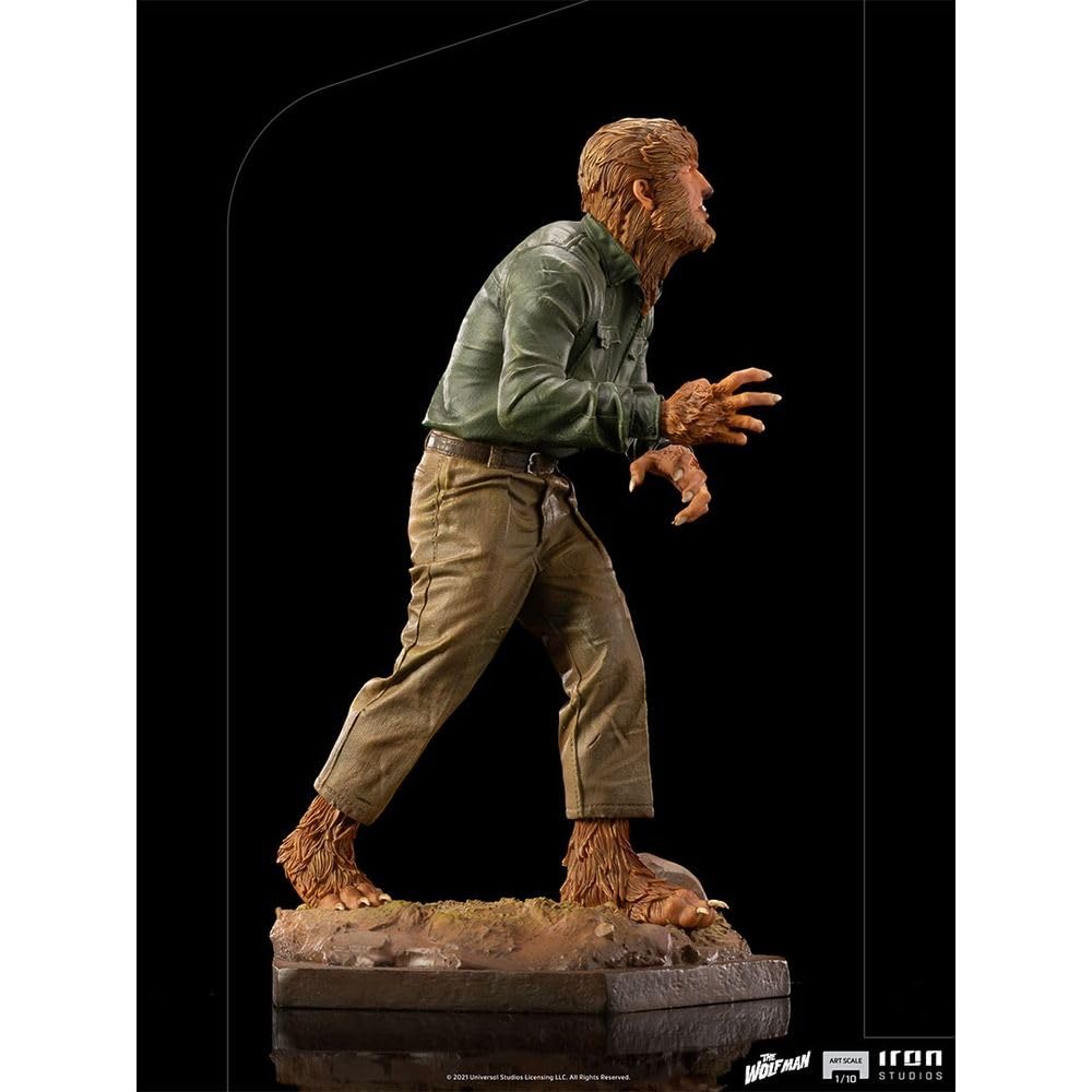 Iron Studios 1:10 The Wolf Man Art Scale Statue - Universal Monsters Classic Horror Collectible for Home Display & Movie Decor