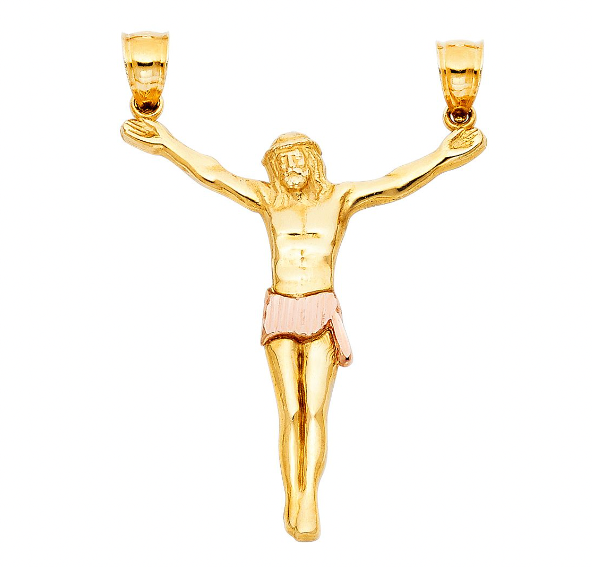 Gold Large Jesus Christ Body Pendant Necklace - Model 0087 - Religious Jewelry for Men & Women - Perfect for Church, Baptism, Weddings & Daily Faith Wear