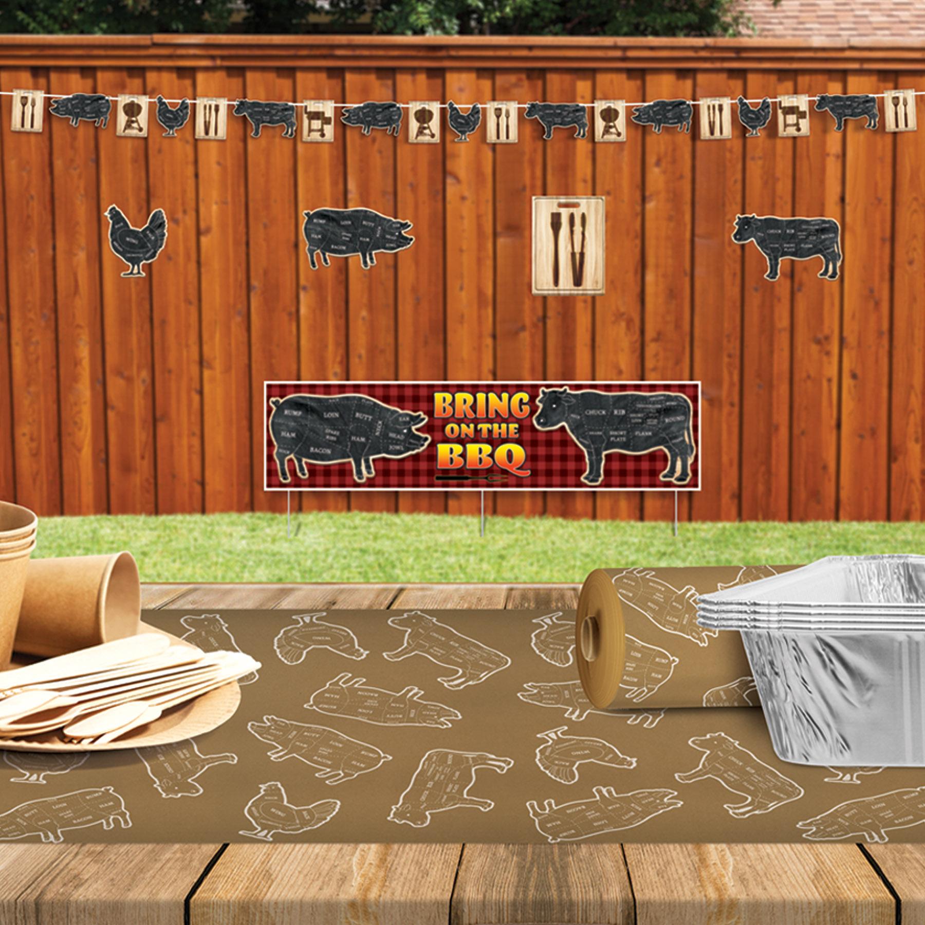 12 Pack Beistle BBQ Party Streamers - Colorful Decorative Hanging Ribbons for Outdoor BBQ, Picnic, Birthday, and Summer Party Decorations