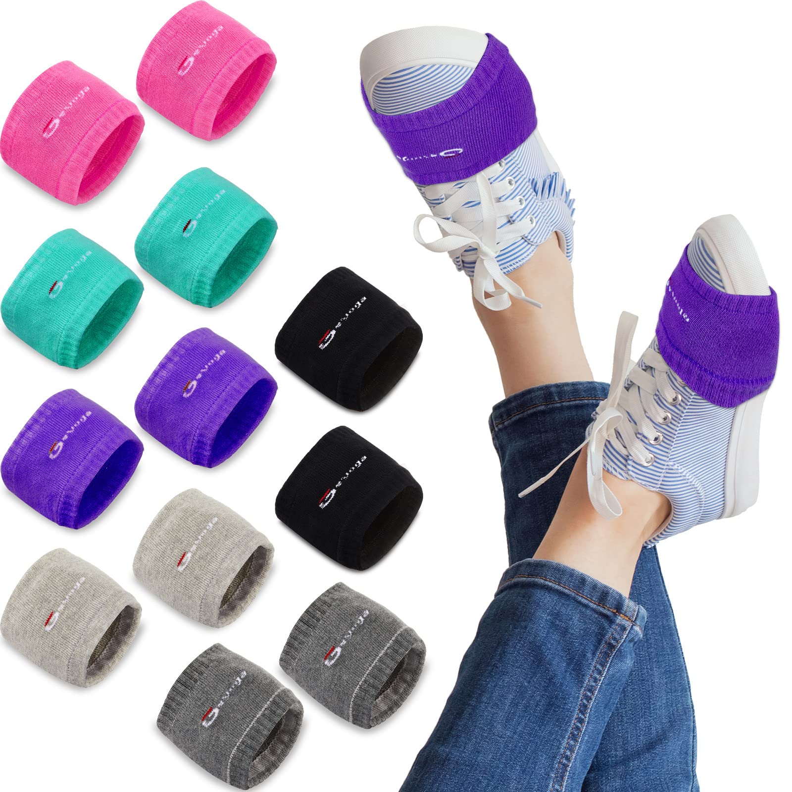 Geyoga Non-Slip Shoe Socks for Smooth Floors - Knee Protection Socks for Wooden Floors | Perfect for Yoga, Pilates, Home Workouts & Indoor Activities
