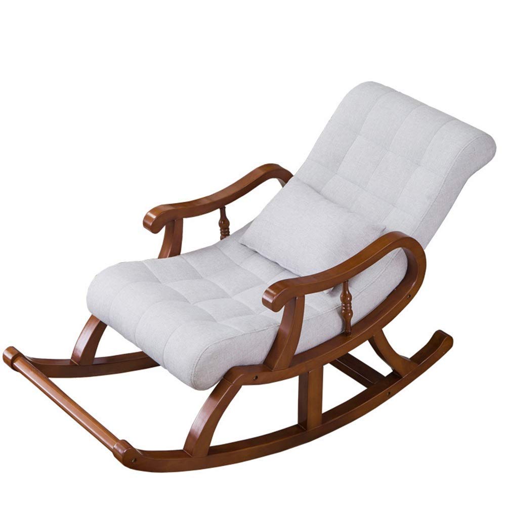 AJH Rocking Recliner Chair - Foldable Lounge Chair for Adults, Comfortable Nap & Relaxation - Perfect for Home, Office, Patio & Summer Relaxation