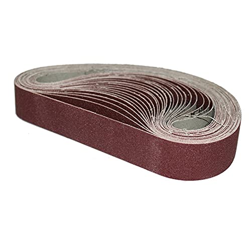 10-Piece 520x20mm Sanding Belts Set - 60 to 800 Grits Abrasive Bands for Belt Sander | Wood, Soft Metal & Surface Polishing | Ideal for DIY Projects, Furniture Refinishing & Metalworking (P60 Grit - 10pcs)