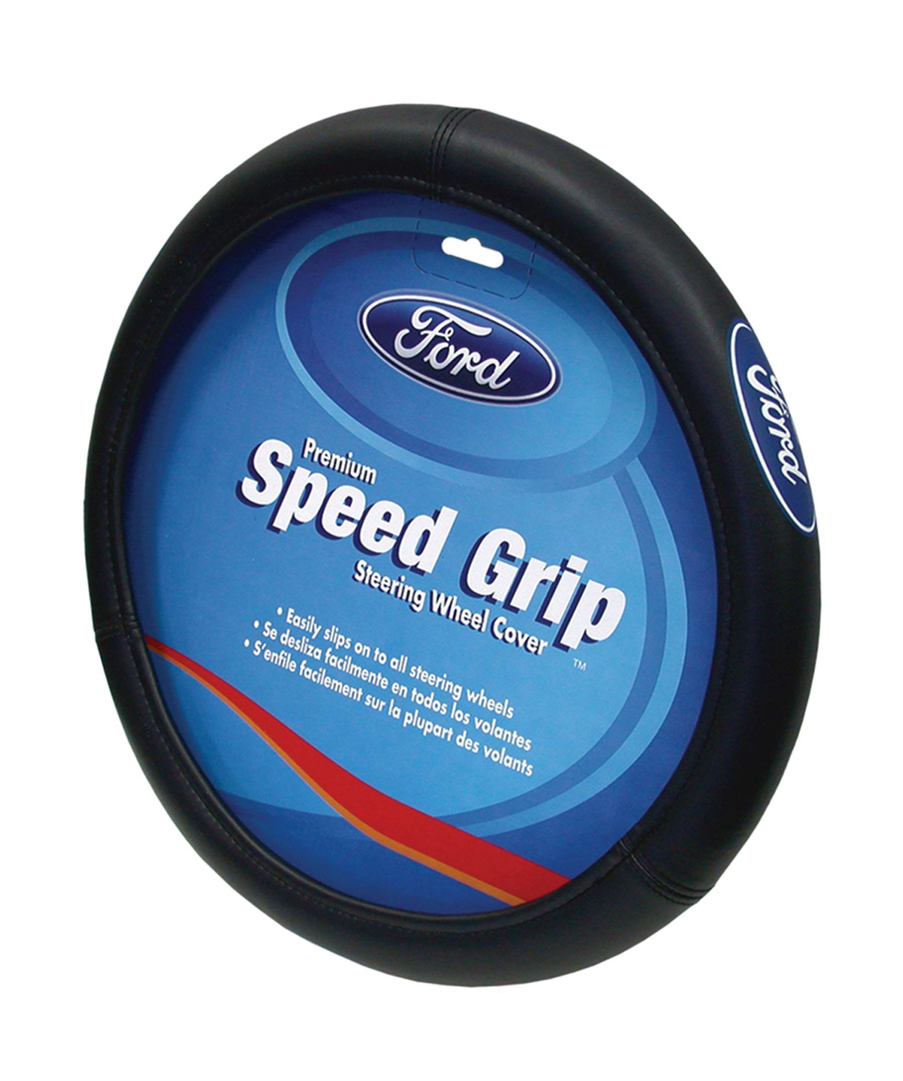 Premium Speed Grip Steering Wheel Cover for Ford Vehicles - Plasticolor 006452R01 - Enhance Grip & Comfort for Daily Driving & Road Trips