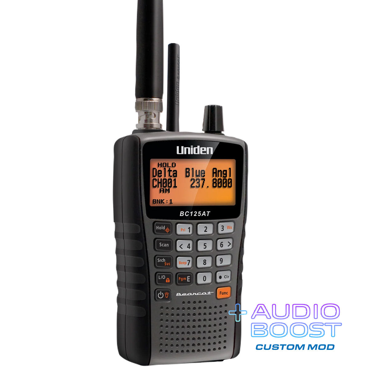 Uniden BC 125AT Digital Race Scanner with Audio Boost - Premium Handheld Police Fire EMS Aviation Radio for Racing Events, Emergency Monitoring & Hobbyist Use