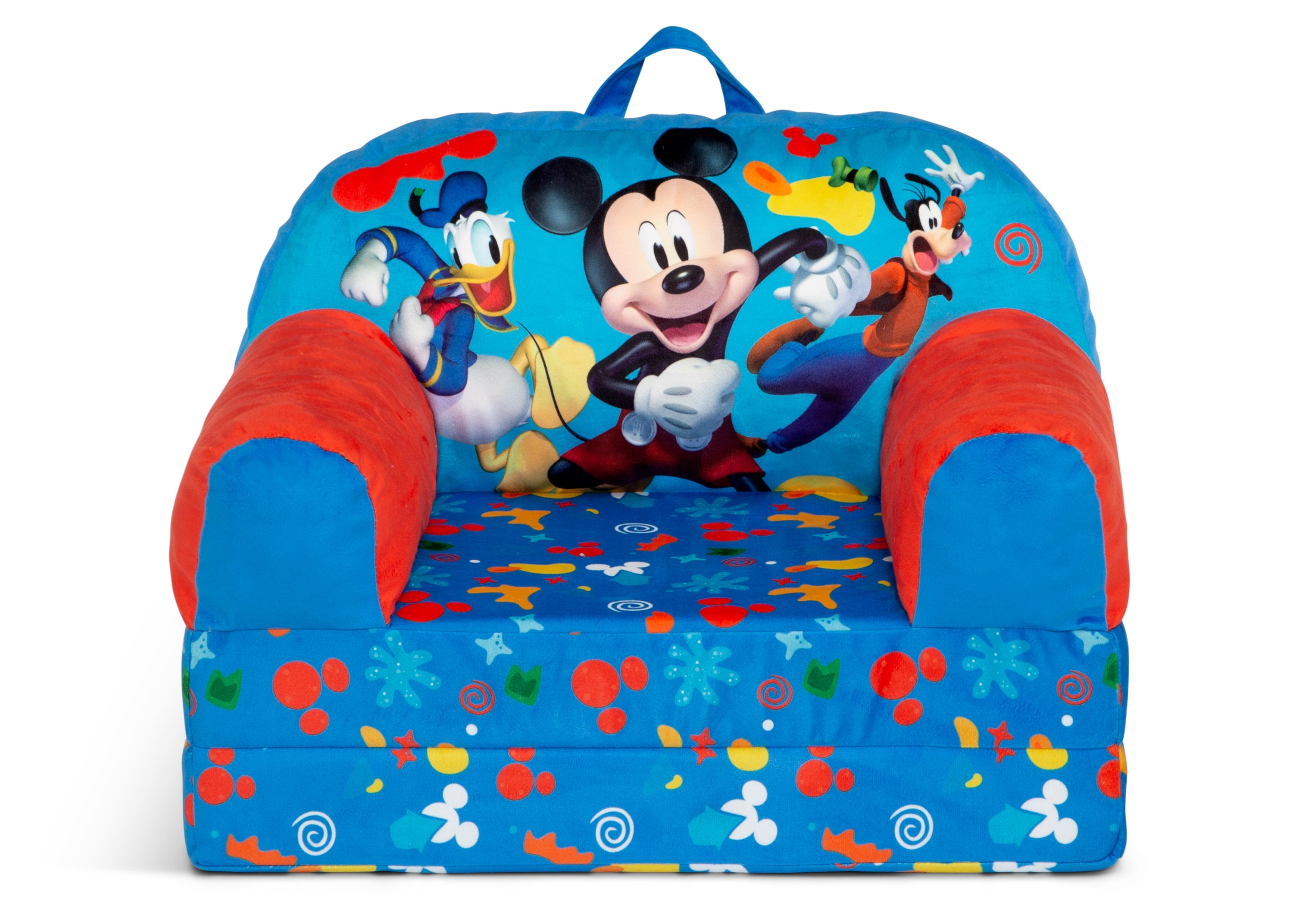 Disney Mickey Mouse Cozee Buddy Flip Out Chair - Soft Plush Recliner for Kids, Perfect for Playrooms, Bedrooms & Movie Nights