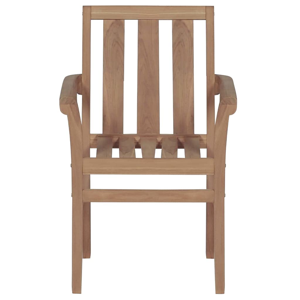 2-Piece Solid Teak Wood Garden Chairs Set with Backrest & Armrests - Outdoor Patio Dining Chairs with Taupe Cushions for Garden, Yard, Porch & Indoor Use - Perfect for Outdoor Entertaining & Relaxation