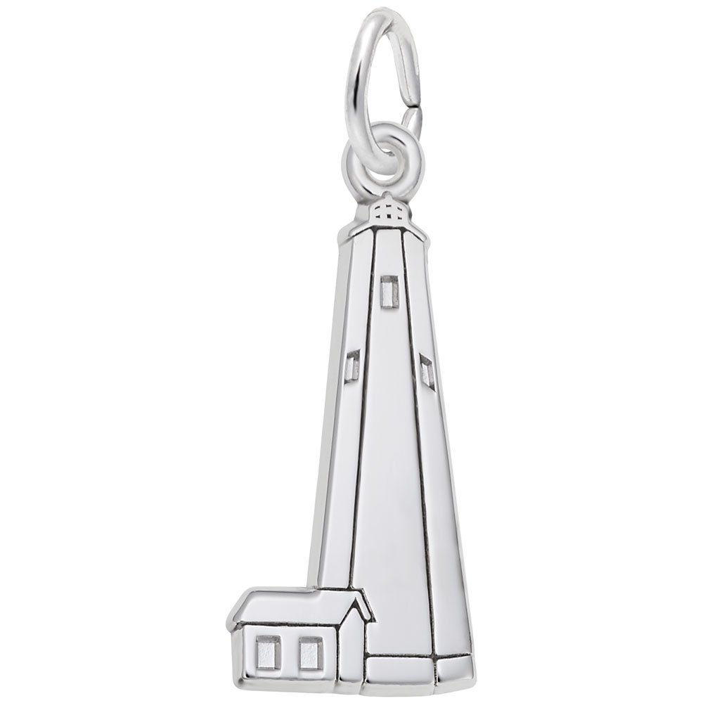 Bald Head Lighthouse Charm - Sterling Silver Pendant for Bracelets & Necklaces - Perfect for Nautical Jewelry & Coastal Decor Gifts