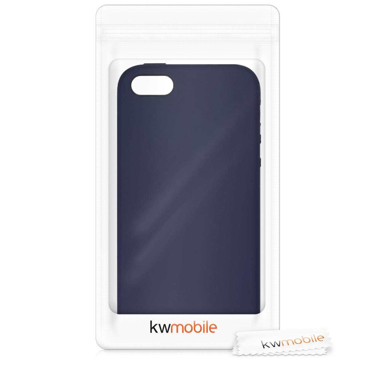 kwmobile Premium TPU Silicone Case for Apple iPhone SE (1st Gen 2016) / iPhone 5 / iPhone 5S - Soft Protective Phone Cover in Deep Ocean Blue - Perfect for Everyday Use & Outdoor Activities