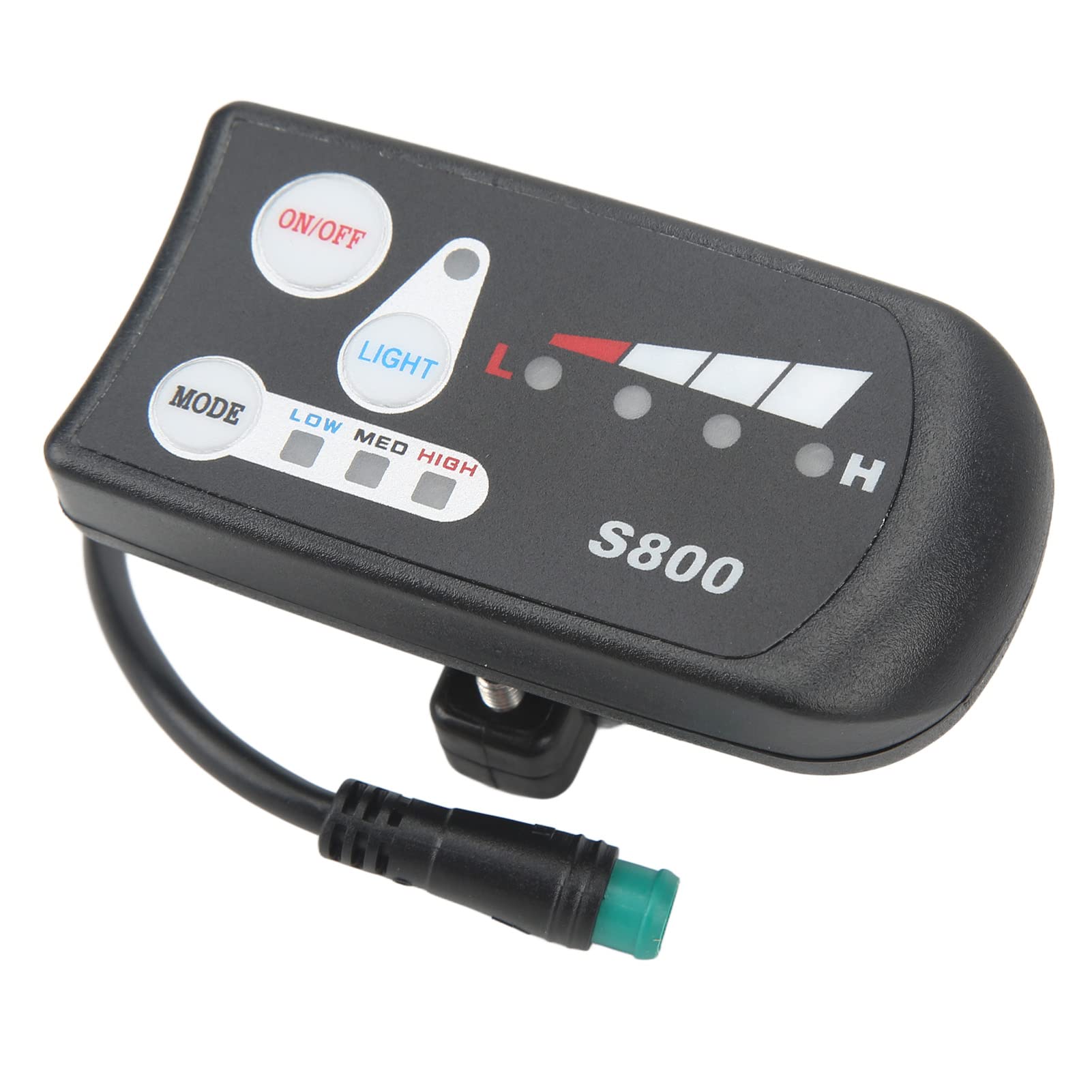 36V 48V Waterproof Electric Bike LED Display Meter - Multifunctional Digital Scooter S800 Display with Connector | Perfect for E-Bikes & Electric Scooters | Commuting, Leisure Riding & Outdoor Adventures