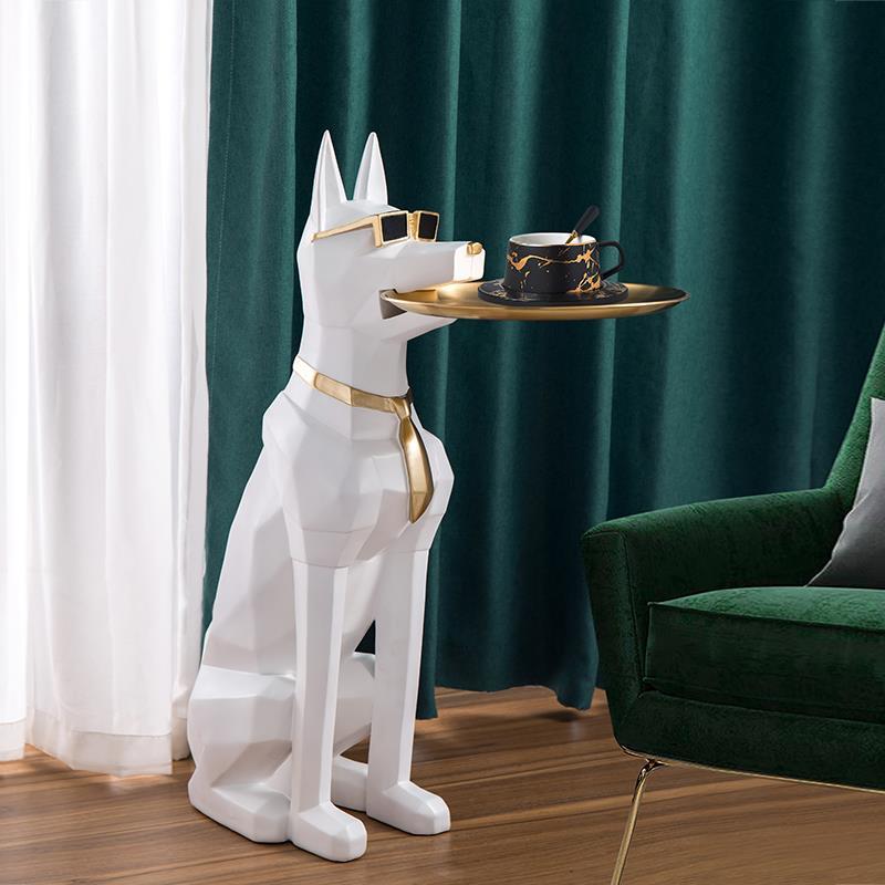 Handcrafted Alsatian Dog Tray Decoration Statue - Premium Home Decor for Living Room, Shelf & Office Display | Unique Gift for Dog Lovers