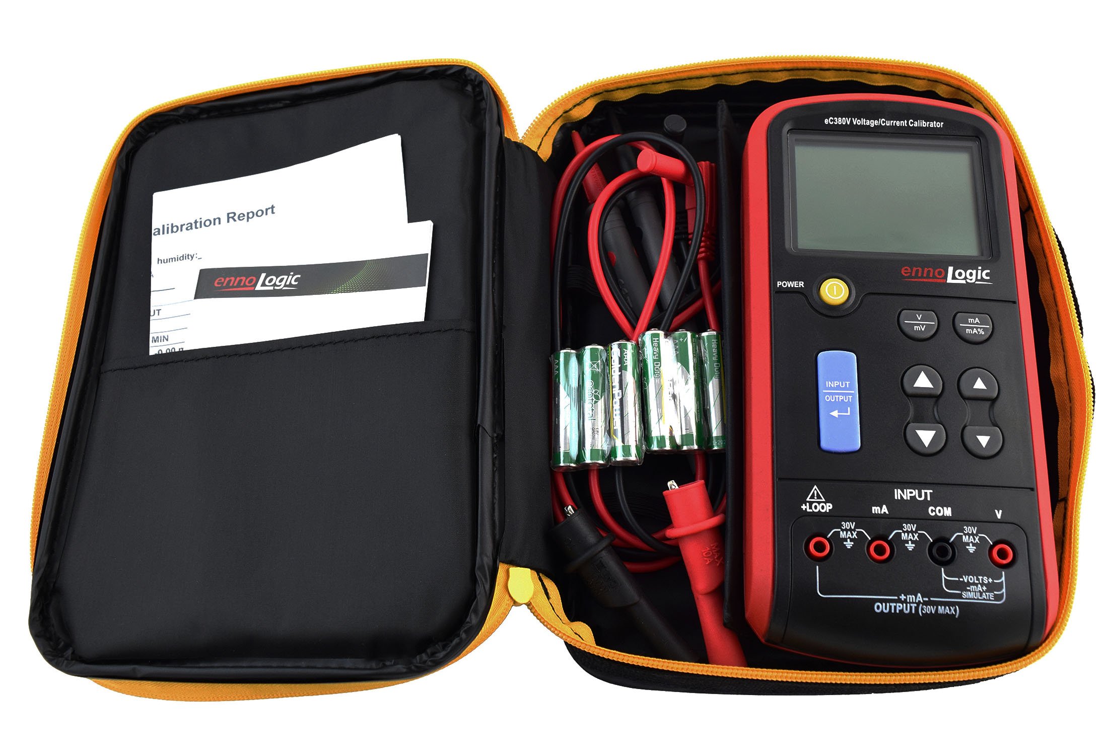 ennoLogic eC380V Portable Process Calibrator - 0-20V & 4-20mA Signal Generator with Precision Volt/mV/mA Measurement | Ideal for Industrial Automation, PLC Testing, Transmitter Calibration and Current Loop Maintenance