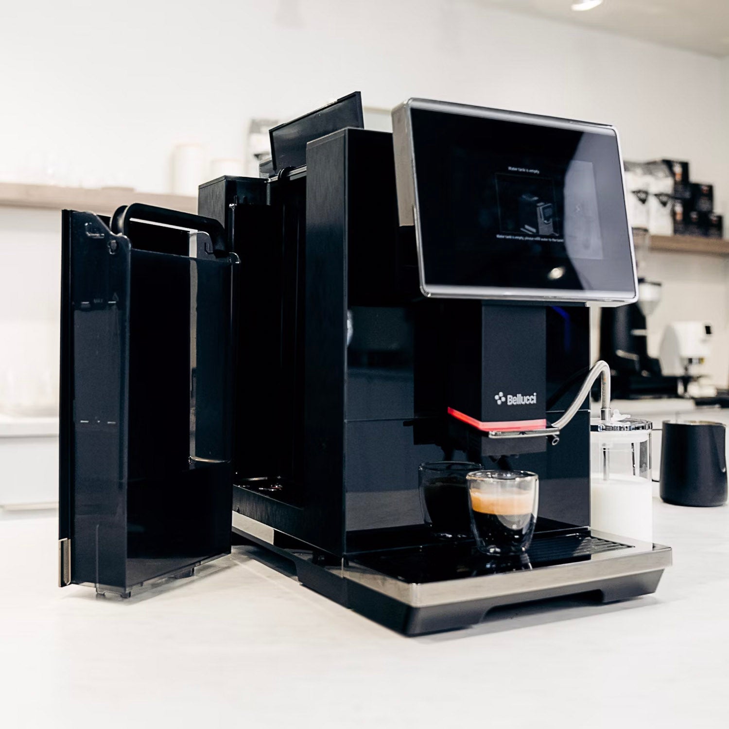 Bellucci Bistro Automatic Coffee Machine - Black | Premium Espresso Maker for Home & Office | Perfect for Morning Brews, Entertaining Guests & Coffee Lovers