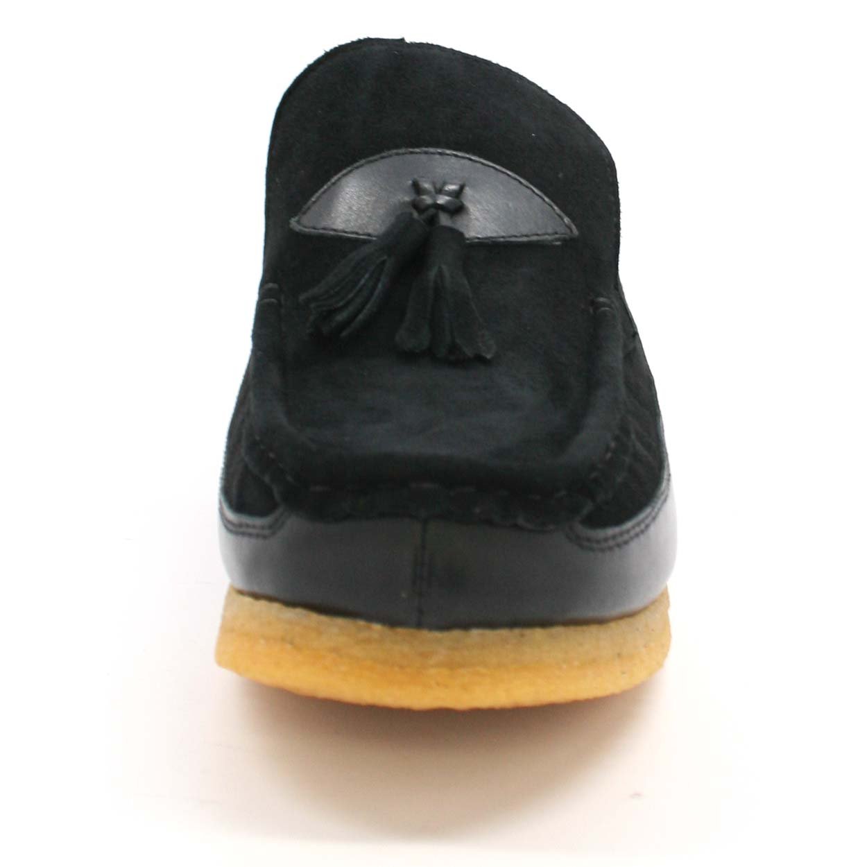 British Collection King Old School Slip-On Black Suede Shoes - Vintage Style Men's Loafers for Casual Wear & Comfortable Everyday Outfits