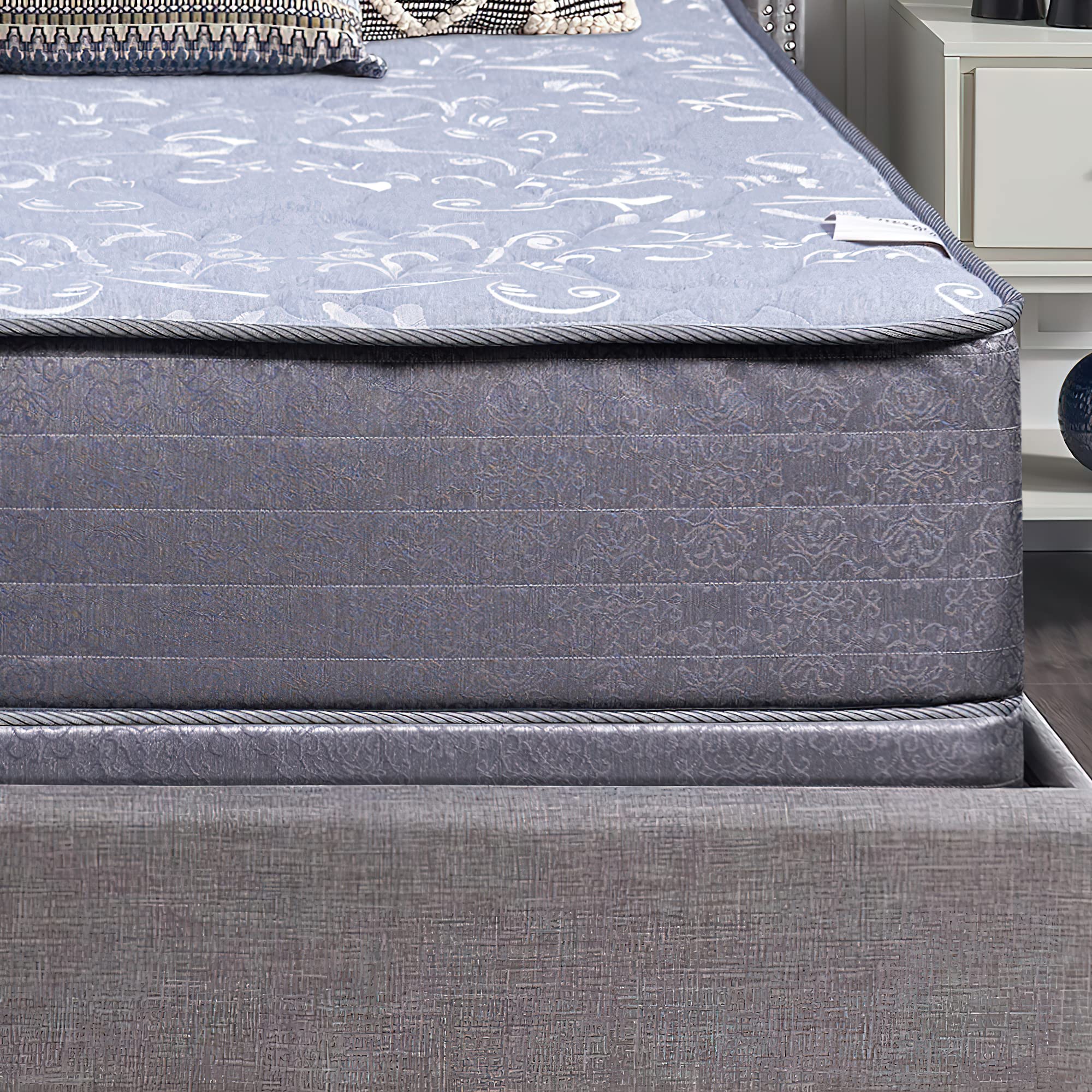 11-Inch Firm Euro Top Gel Memory Foam Hybrid Mattress Set with 8
