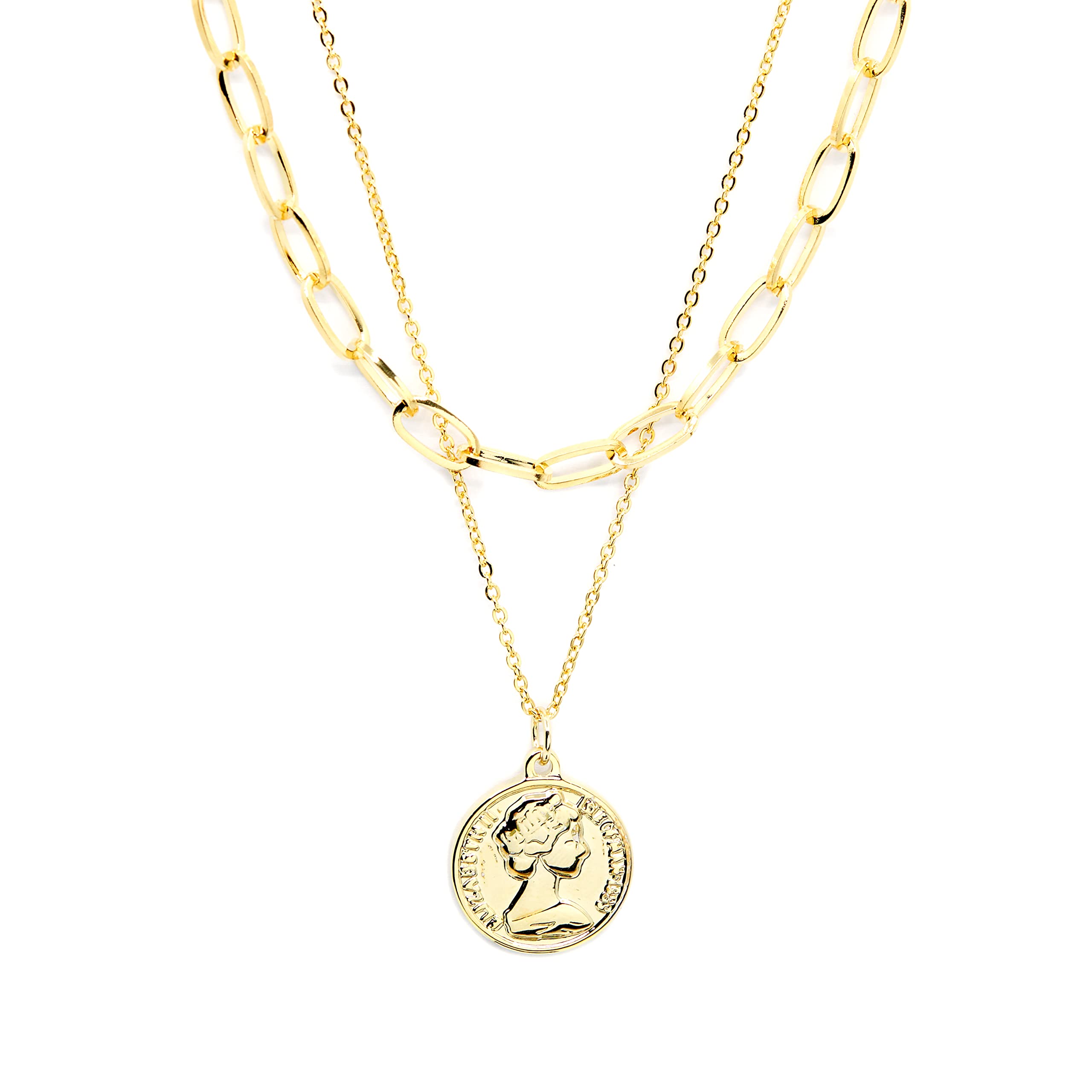 Queen Elizabeth II Portrait Necklace - Elegant Layered Jewelry for Women, Perfect Gift for Mother's Day & Special Occasions