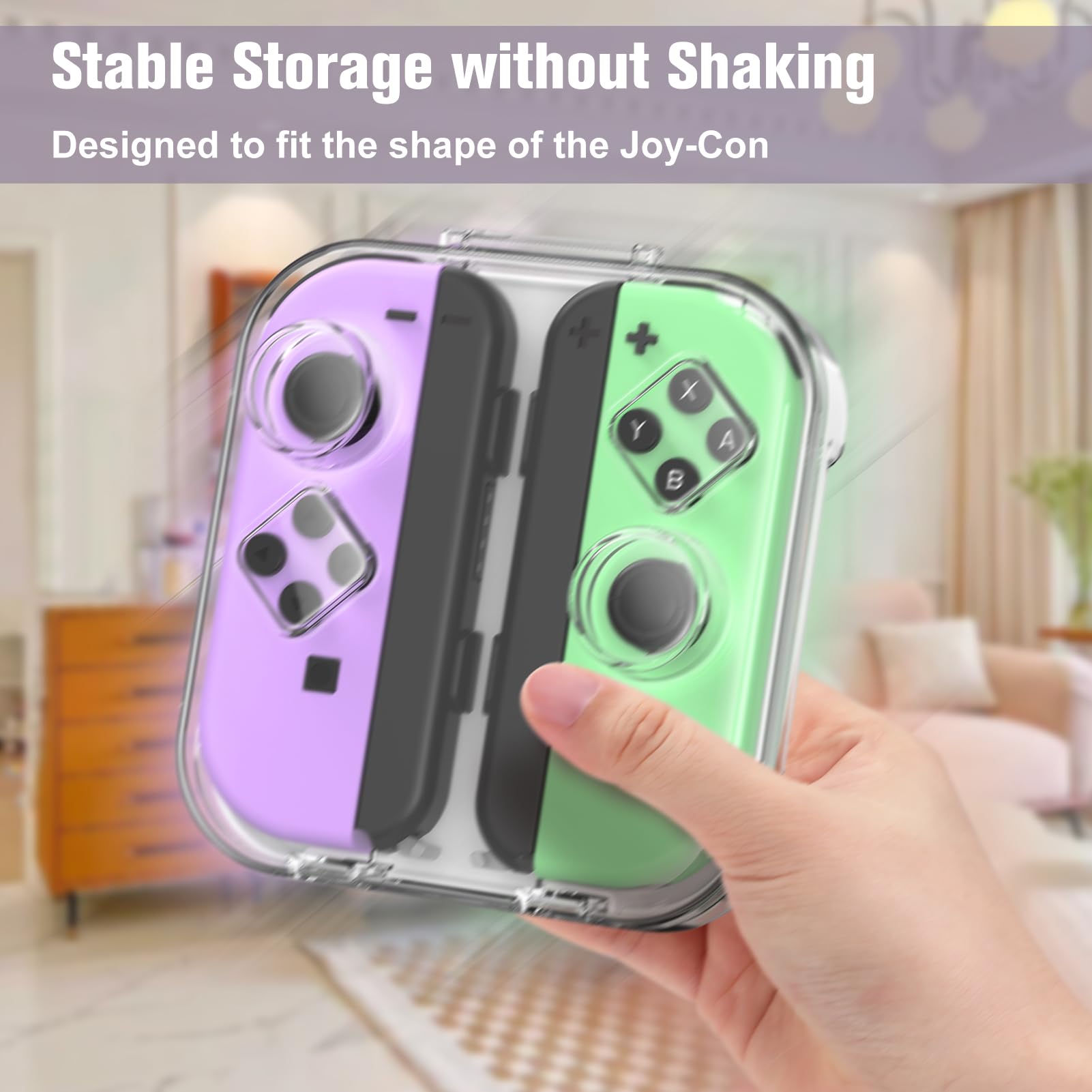 Fintie Protective Storage Case for Nintendo Switch Joy-Con - Dustproof Travel Carrying Box with Magnetic Closure for Joy-Con Controllers (Compatible with Switch/OLED/PC) - Perfect for Gaming, Travel & Home Storage