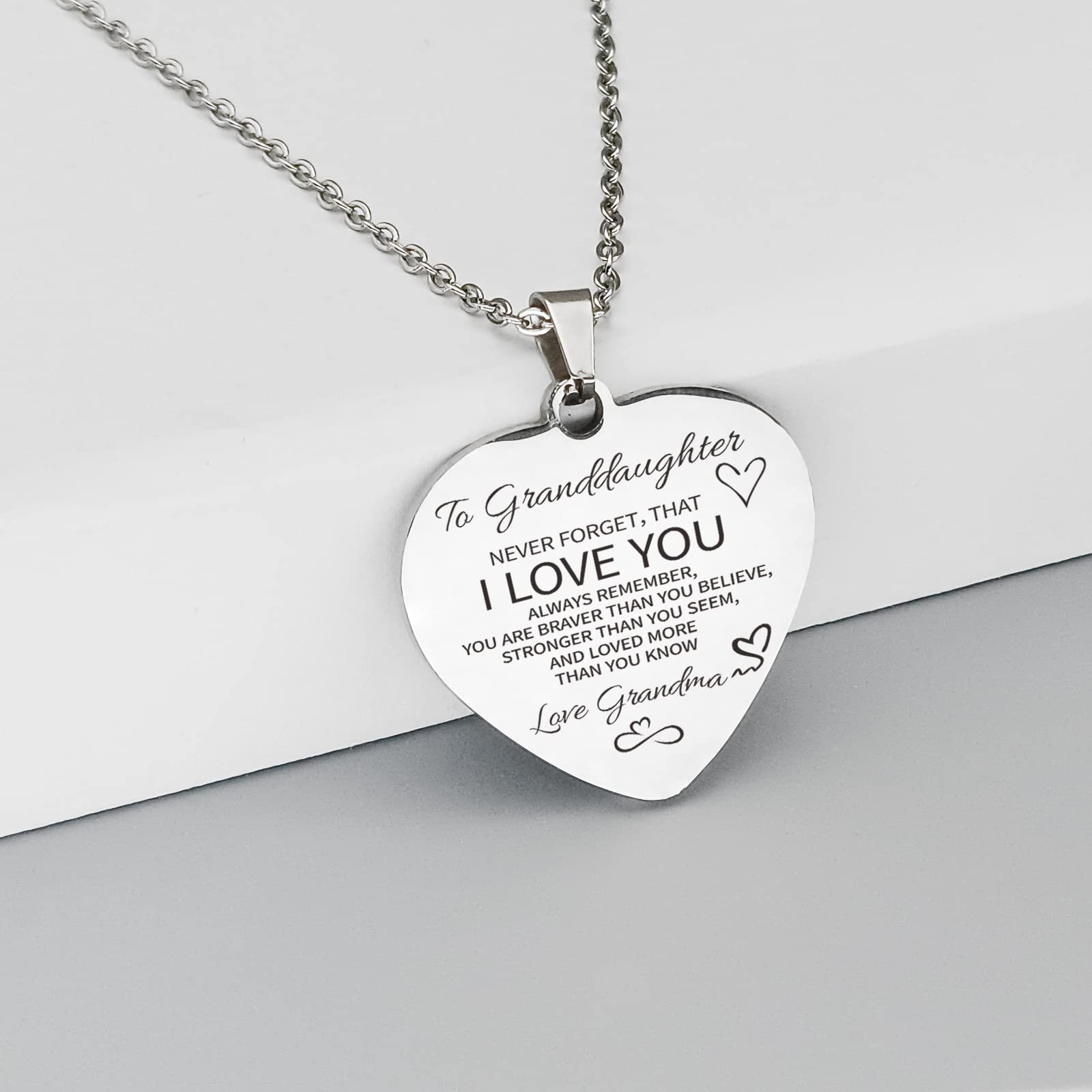 HAYOUWAY Silver Heart Necklace - Gift for Daughter, Women & Girls - Birthday, Christmas