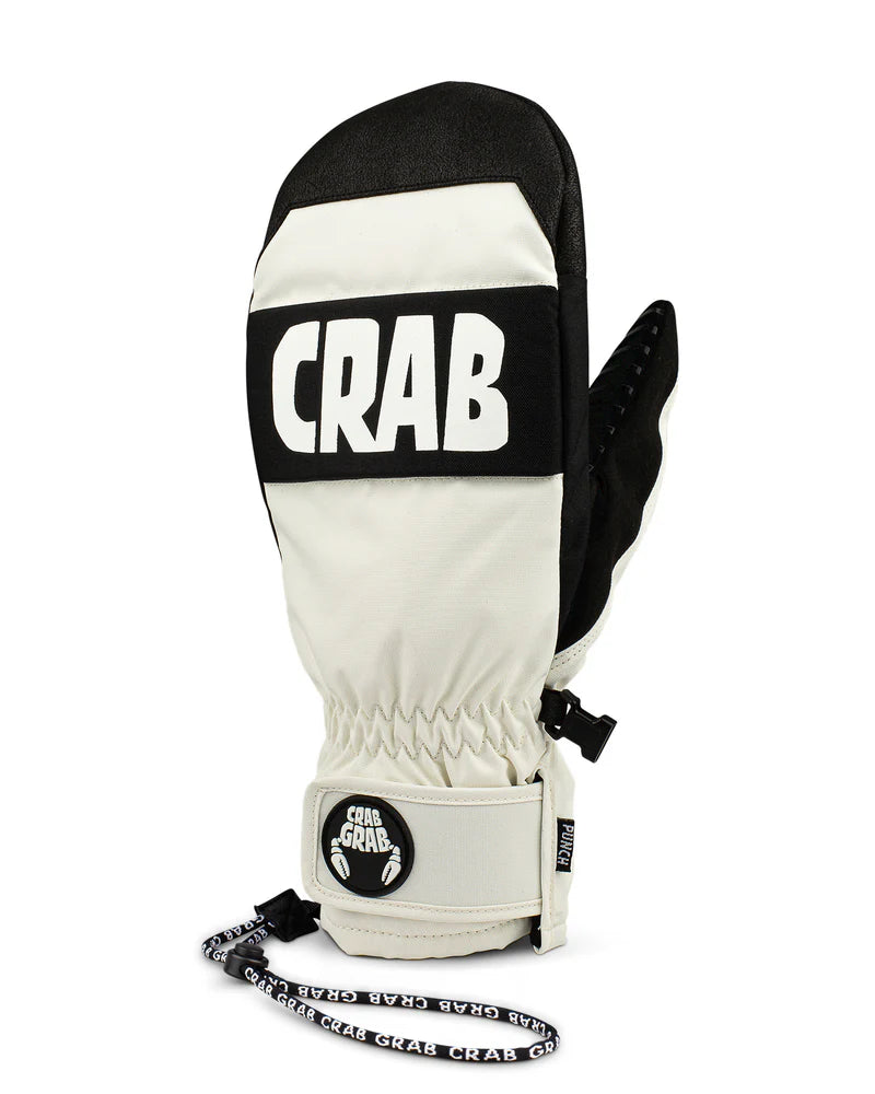 Crab Grab Punch Mitt 2025 - Premium White Snowboard Gloves for Cold Weather & Winter Sports - Perfect for Snowboarding, Skiing & Outdoor Adventures