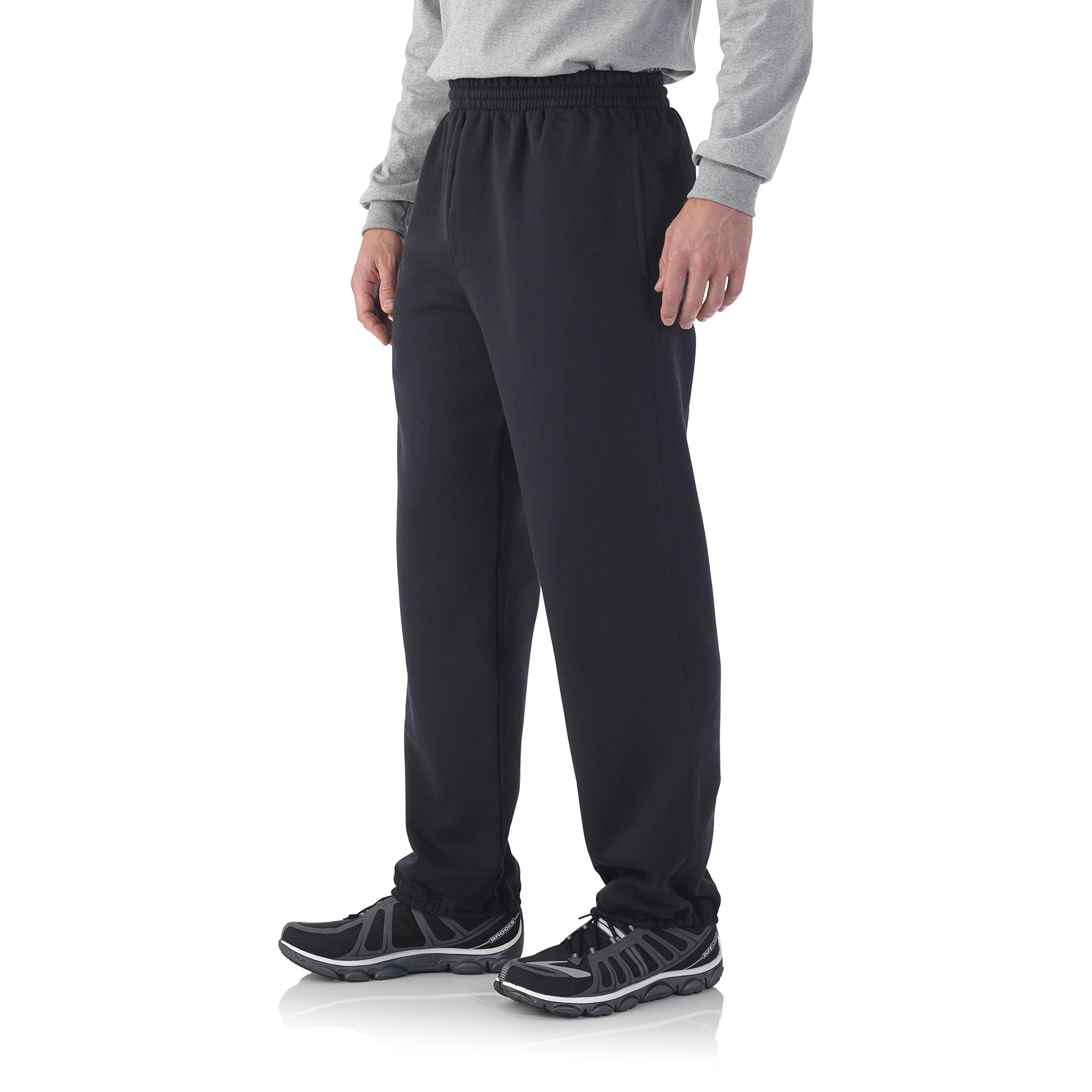 Fruit of the Loom Men's Comfortable Elastic Waist Sweatpants - Soft Casual Lounge Pants for Home, Gym & Outdoor Activities