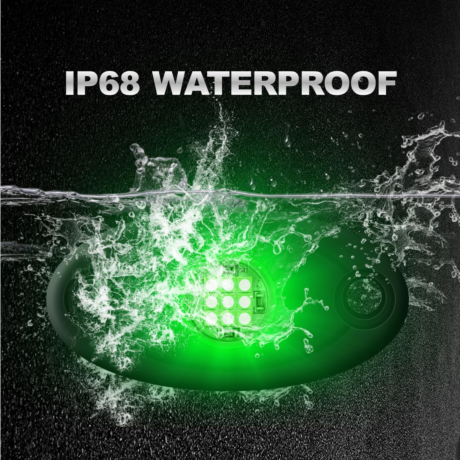 6 Pods LED Rock Lights - Waterproof Underglow Neon Underbody Light Kit for Trucks, Cars, ATV, SUV, Motorcycle & Boat (Green) | Off-Road Adventure, Night Driving, Vehicle Customization