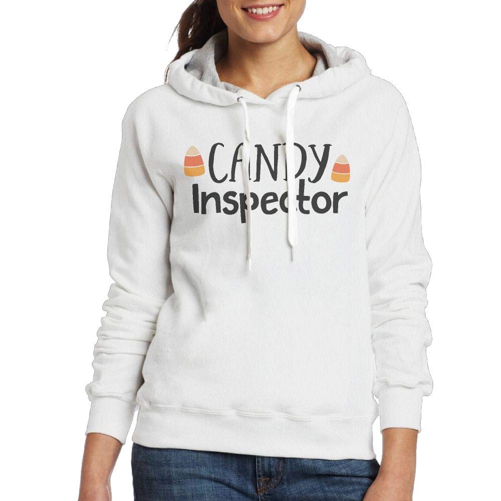 Women's Hoodie Candy Inspector Sweatshirt - Cozy Pullover with Fun Print - Perfect for Halloween, Christmas Gifts & Casual Wear