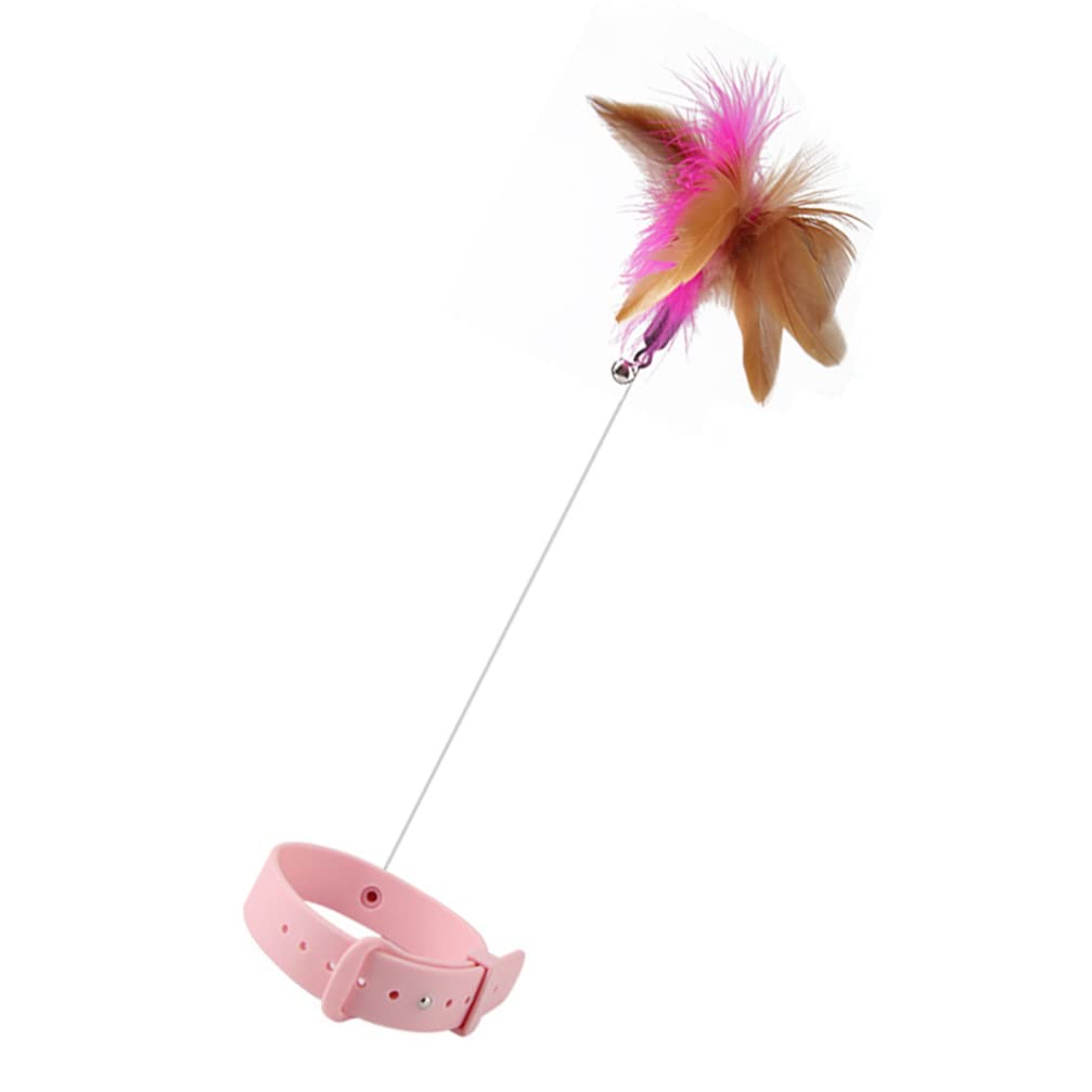 POPETPOP Automatic Cat Toy - Retractable Cat Wand with Teaser, Collar Attachment, and Replacement Teasers for Kitten Play, Exercise, and Education - Perfect for Indoor Cats, Interactive Playtime, and Cat Hammock Fun