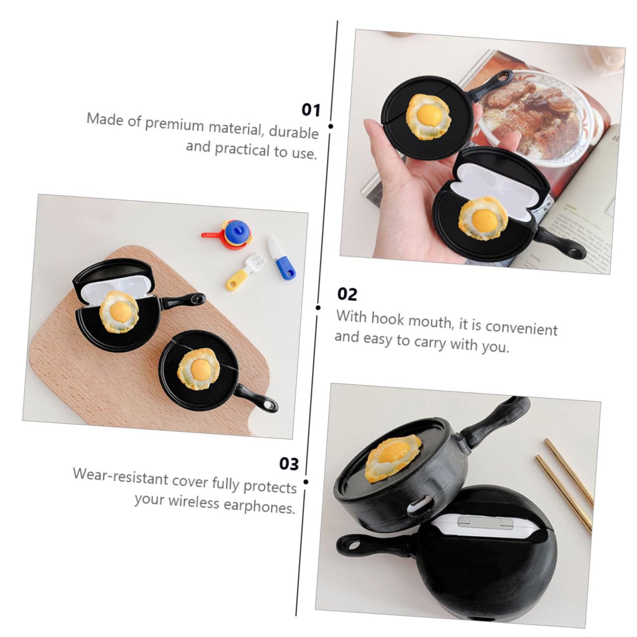 CIYODO Cartoon Silicone Earbuds Case - Protective Cover for Wireless Earbuds, Durable & Stylish Storage Box with Easy Access - Perfect for Travel, Gym, and Daily Use