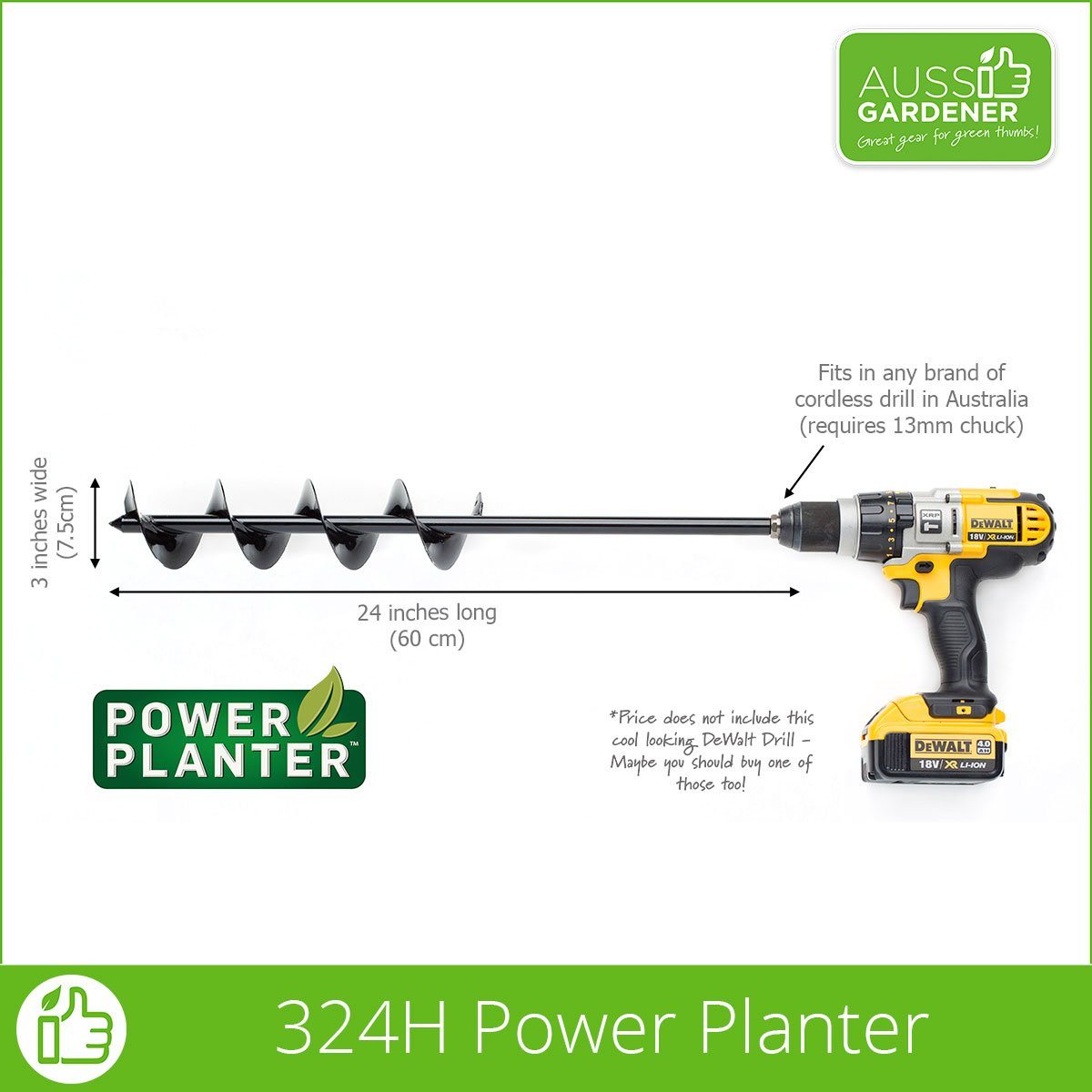 Premium Power Planter Kit for Gardening Enthusiasts - Durable & Efficient Planting Tools for Home Gardens, Lawns & Landscaping - Perfect for Planting Flowers, Vegetables & Herbs