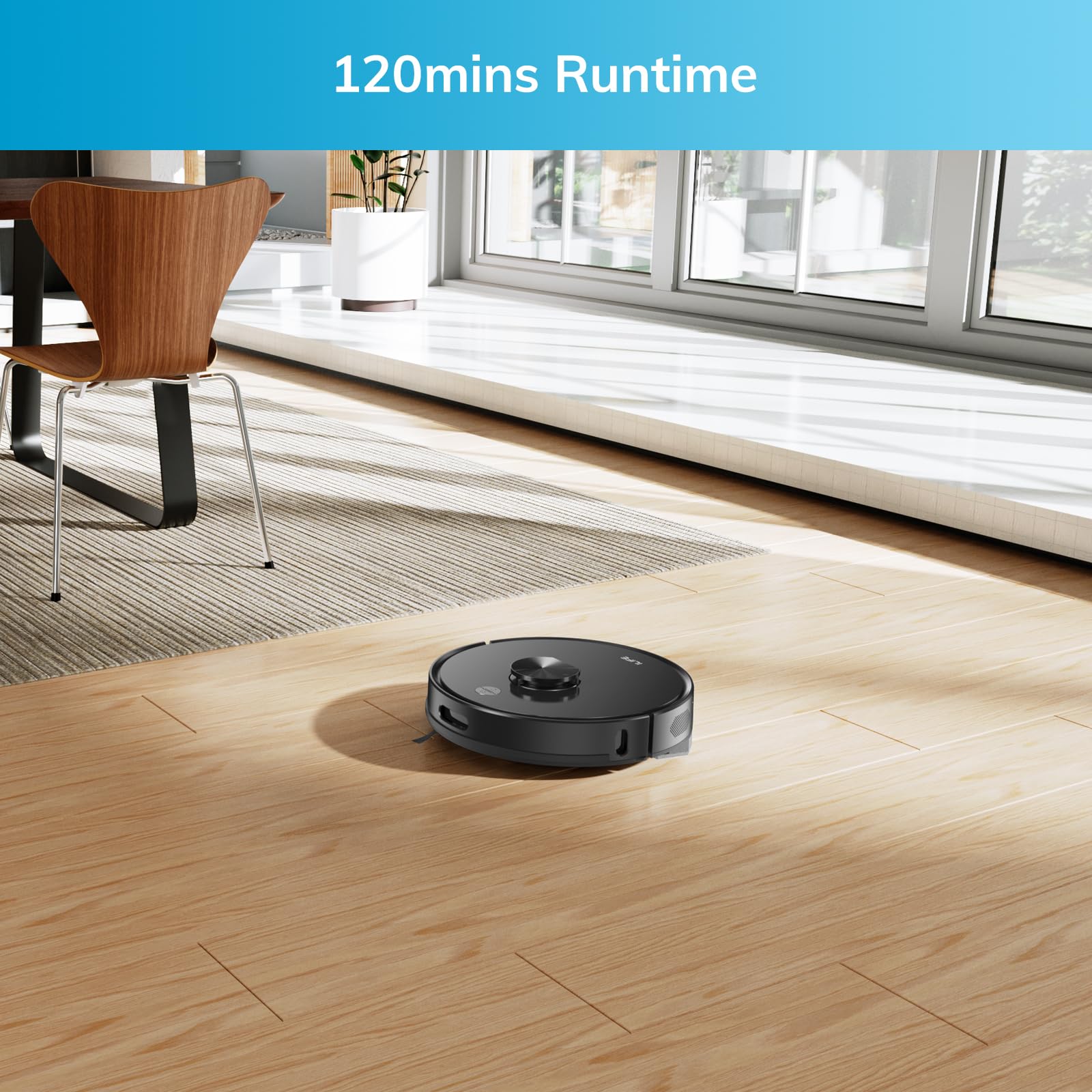 iLIFE A20 Robot Vacuum and Mop Combo with LiDAR Navigation - 3000Pa Strong Suction, Smart Mapping, App/Alexa Control - Ideal for Pet Hair, Hard Floors & Carpets (2.4GHz WiFi) - Perfect for Daily Home Cleaning & Pet Owners