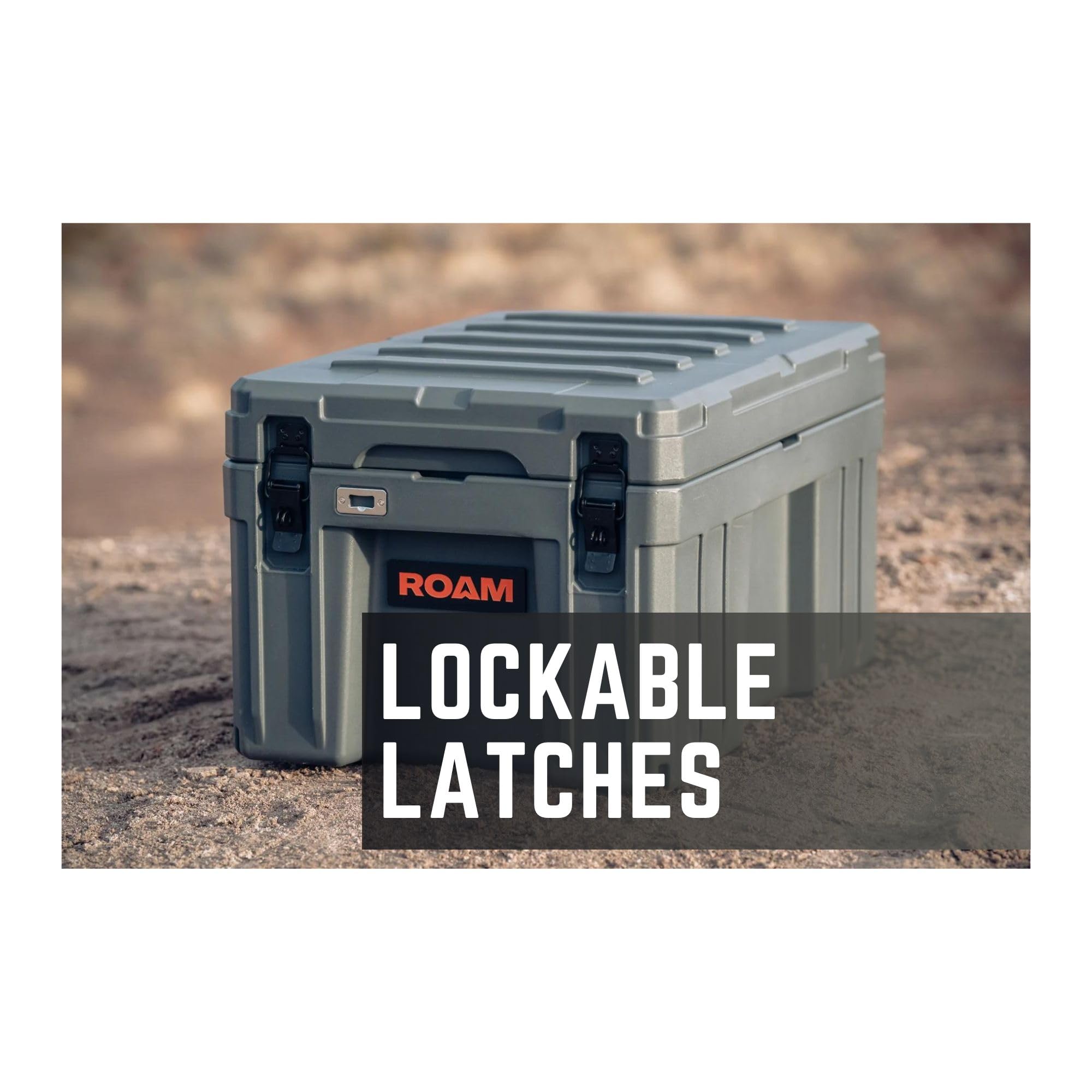 Roam Rugged Case Cargo Box - 86L Lockable LLDPE Rooftop Storage Container for Camping, Overlanding & Truck Bed Organization | Waterproof Black Cargo Carrier for Outdoor Gear, Sports Equipment & Travel Accessories | Perfect for Road Trips, Adventure Travel & Off-Road Expeditions