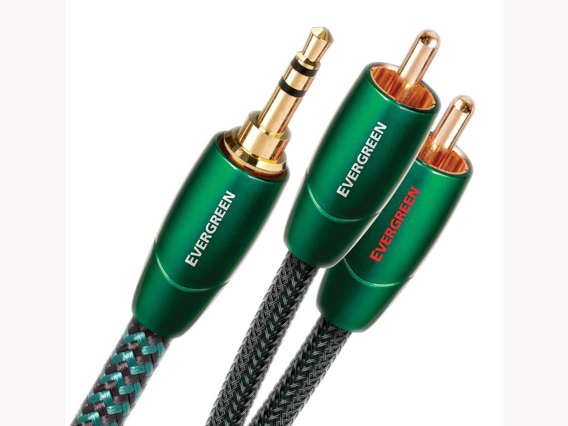 Audioquest Evergreen RCA Audio Cable - High-Performance Stereo Interconnect for Home Theater & Hi-Fi Systems | Perfect for Turntables, Amplifiers & Speakers