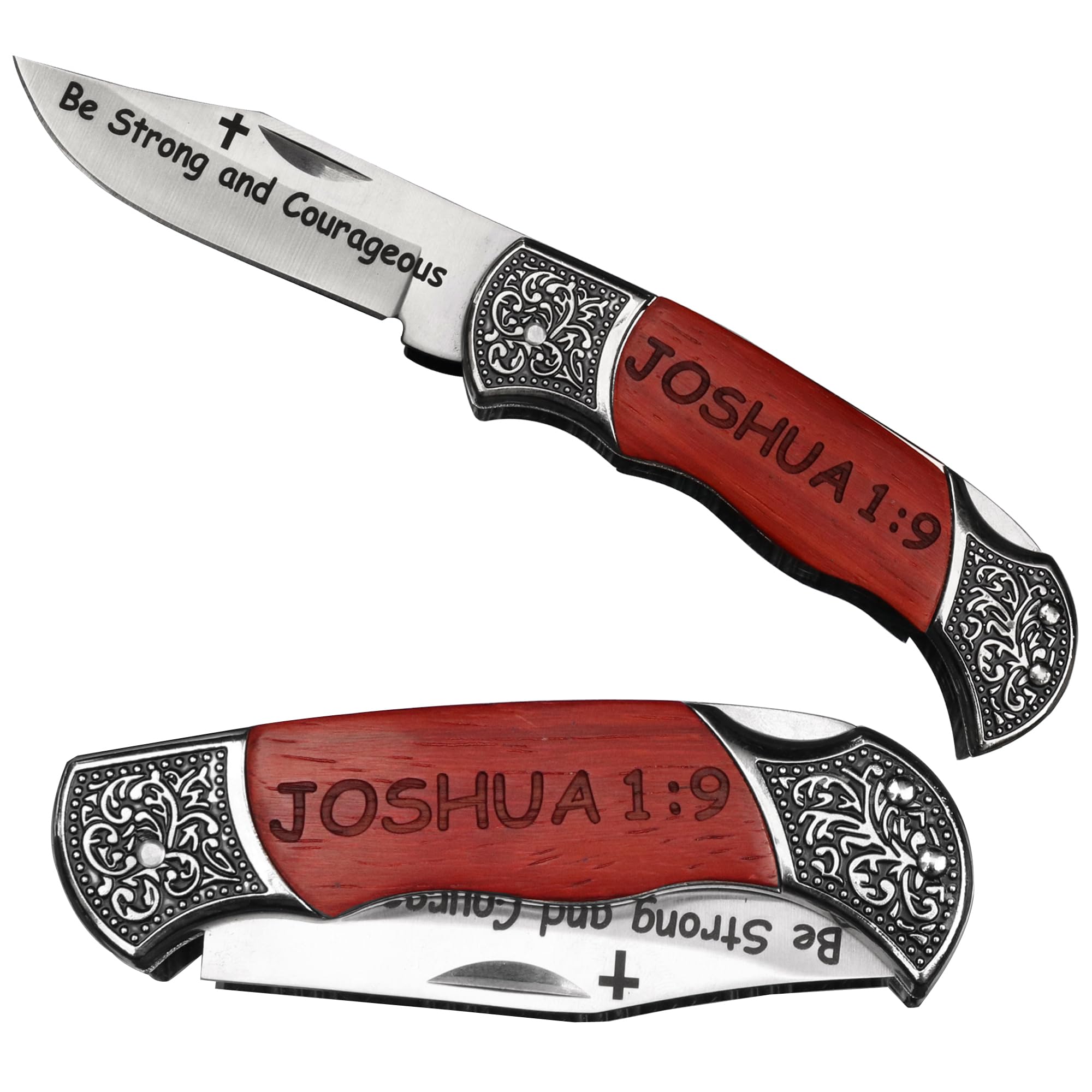 Engraved Joshua 1:9 Bible Verse Tool - Christian Gift for Baptism & Confirmation