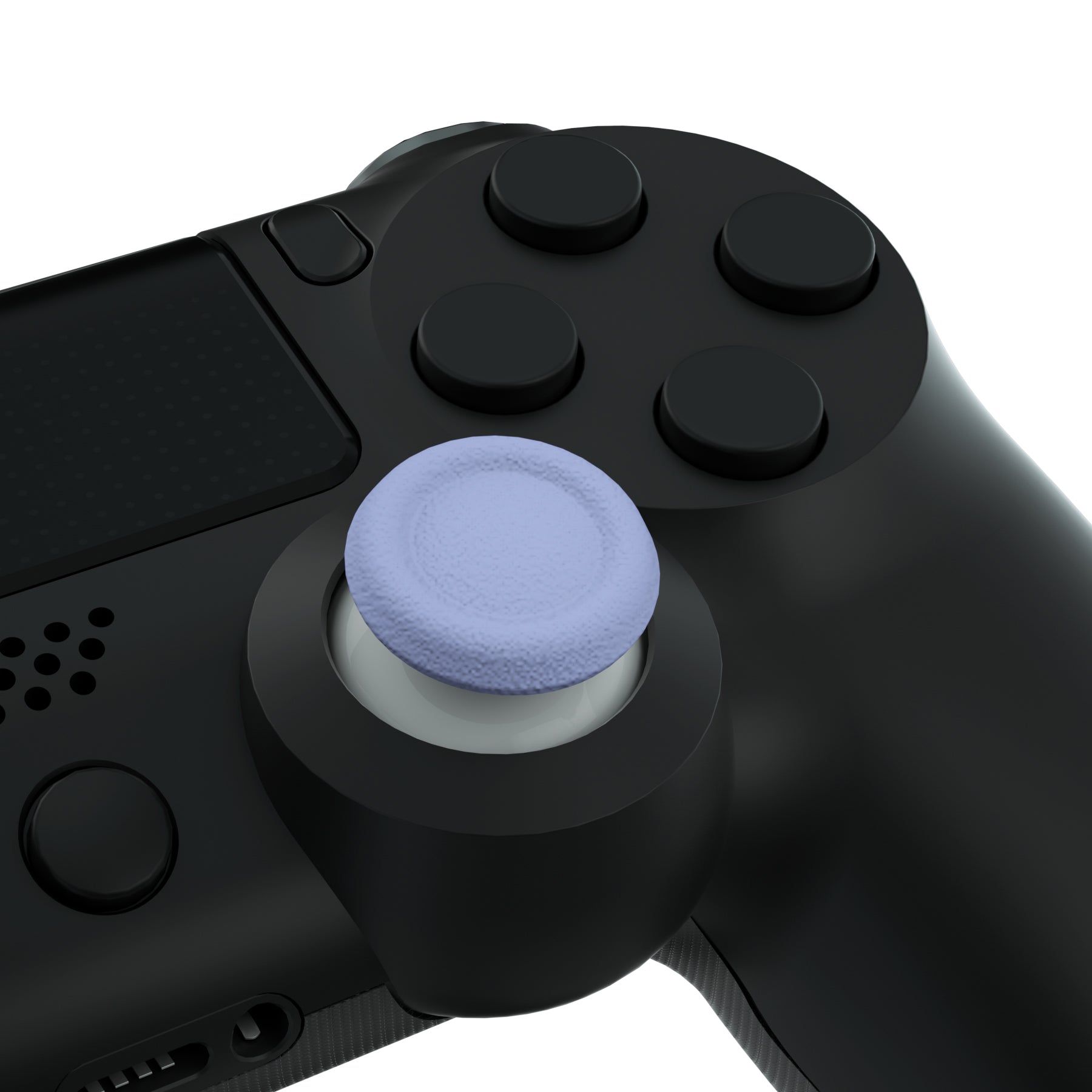 eXtremeRate Light Violet & White Dual Color Replacement 3D Joystick Thumbsticks for PS4 Slim/Pro Controller - Includes Phillips Screwdriver - Enhanced Grip & Precision for Gaming - Perfect for FPS, Racing & Action Games (Model P4J0132)