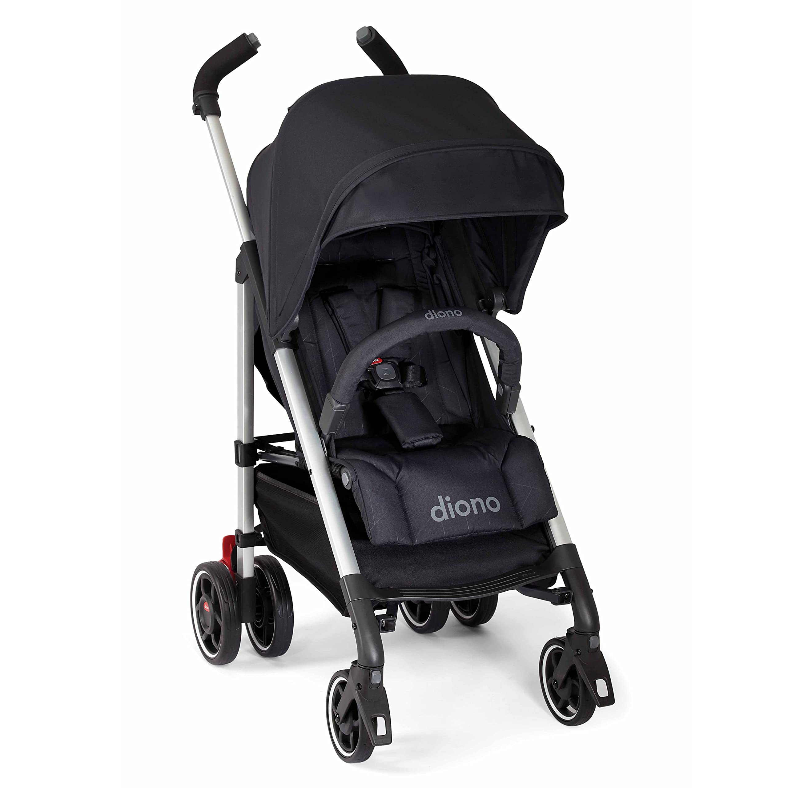 Diono Flexa Lightweight Umbrella Stroller for Infants to Toddlers - Compact Freestanding Fold, Adjustable Canopy & XL Storage Basket (Black Midnight) | Perfect for Travel, Shopping & Everyday Use