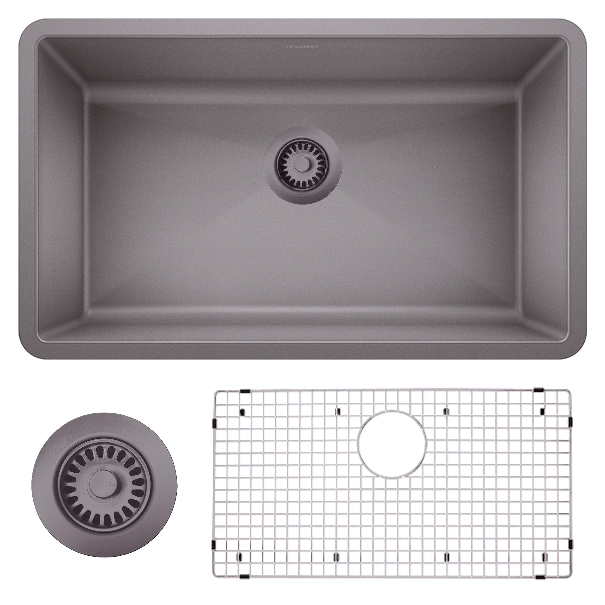 Premium Stainless Steel Kitchen Sink with Drainboard & Accessories Set - 33