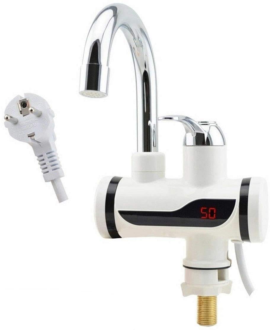 Electric Hot Water Faucet with Digital Display - Instant Boiling Water Tap for Kitchen, Office & RV - Energy Efficient & Space Saving Design