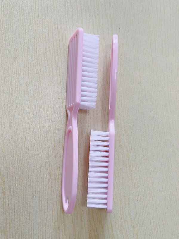12Pcs Nail Cleaning Brushes with Ergonomic Handle - Professional Manicure & Pedicure Tools for Women & Men - Dust Removal Brush for Home & Salon Use (Pink) - Perfect for Nail Art, Spa Days & At-Home Grooming