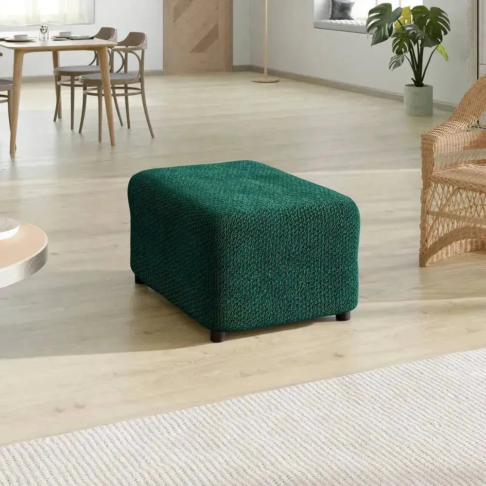 Velvet Ottoman Slipcover Medium Size - Soft & Durable Furniture Cover for Living Room, Bedroom, or Office Decor