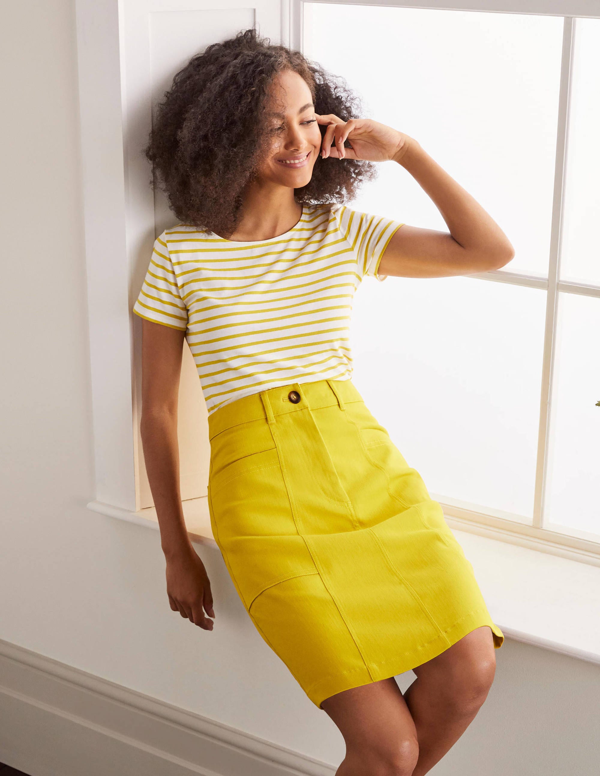 Abingdon Mini Skirt in Chartreuse - Stylish Women's Short Skirt for Casual Wear, Party & Summer Outfits