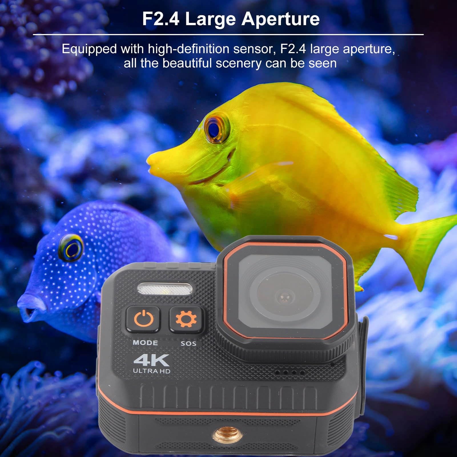 CHICIRIS 4K WiFi Action Camera - Waterproof Underwater Sports Camera for Diving, Surfing, Skiing & Outdoor Adventures | HD Video Recording & Wireless Connectivity