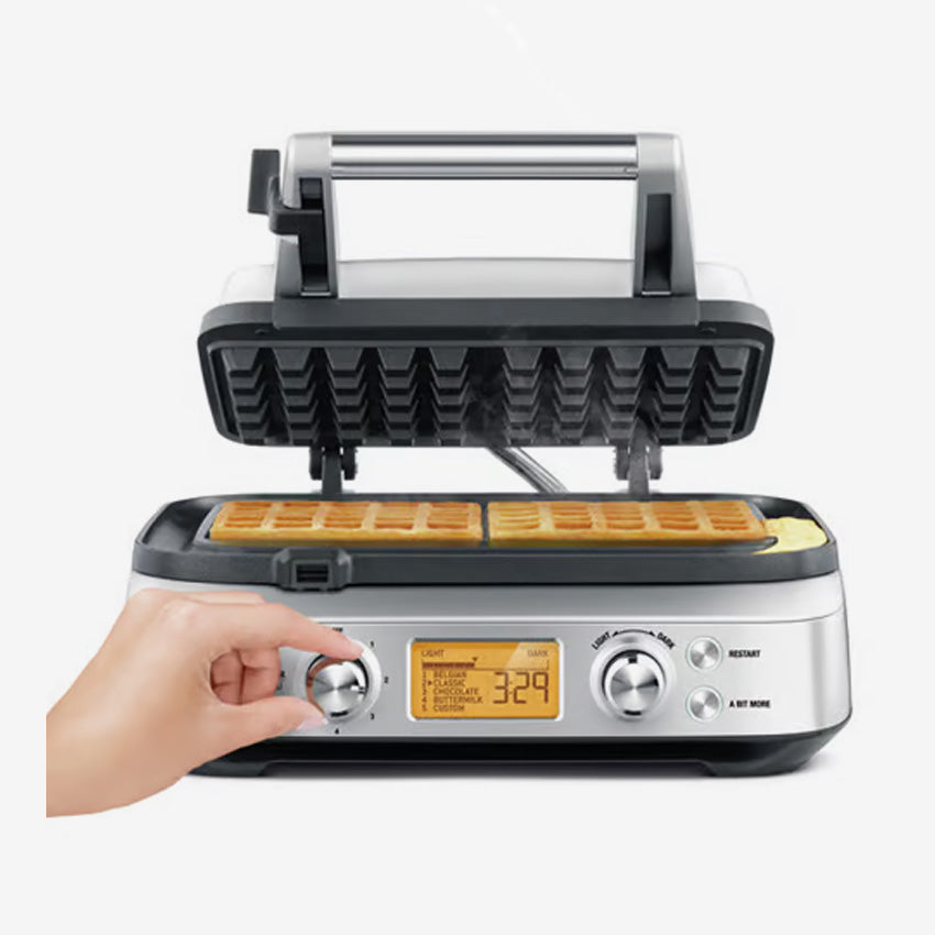 Breville Smart Waffle Pro 2 Slice Toaster - Stainless Steel Belgian Waffle Maker for Perfect Breakfast, Brunch & Family Gatherings