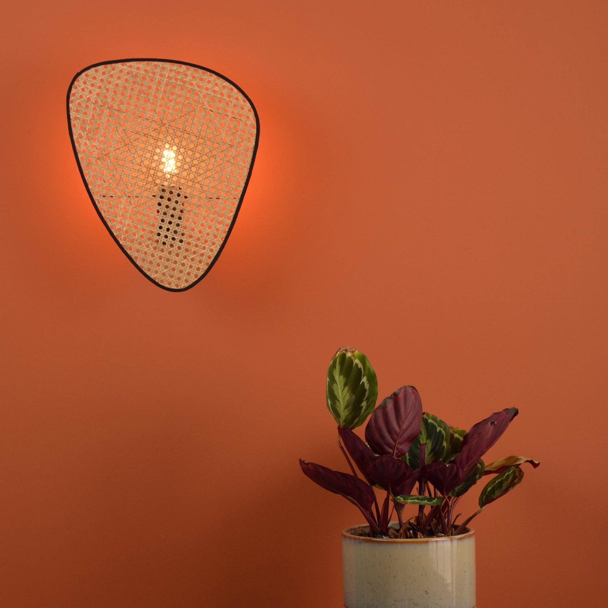 Elegant Woven Rattan Screen Cannage Sconce Wall Light - Perfect for Bedroom, Living Room, and Patio Decor