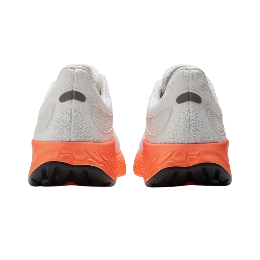 New Balance Men's Fresh Foam X 1080v12 Running Shoes - White/Orange (D Width) | Lightweight Cushioned Sneakers for Jogging, Gym Workouts & Everyday Comfort