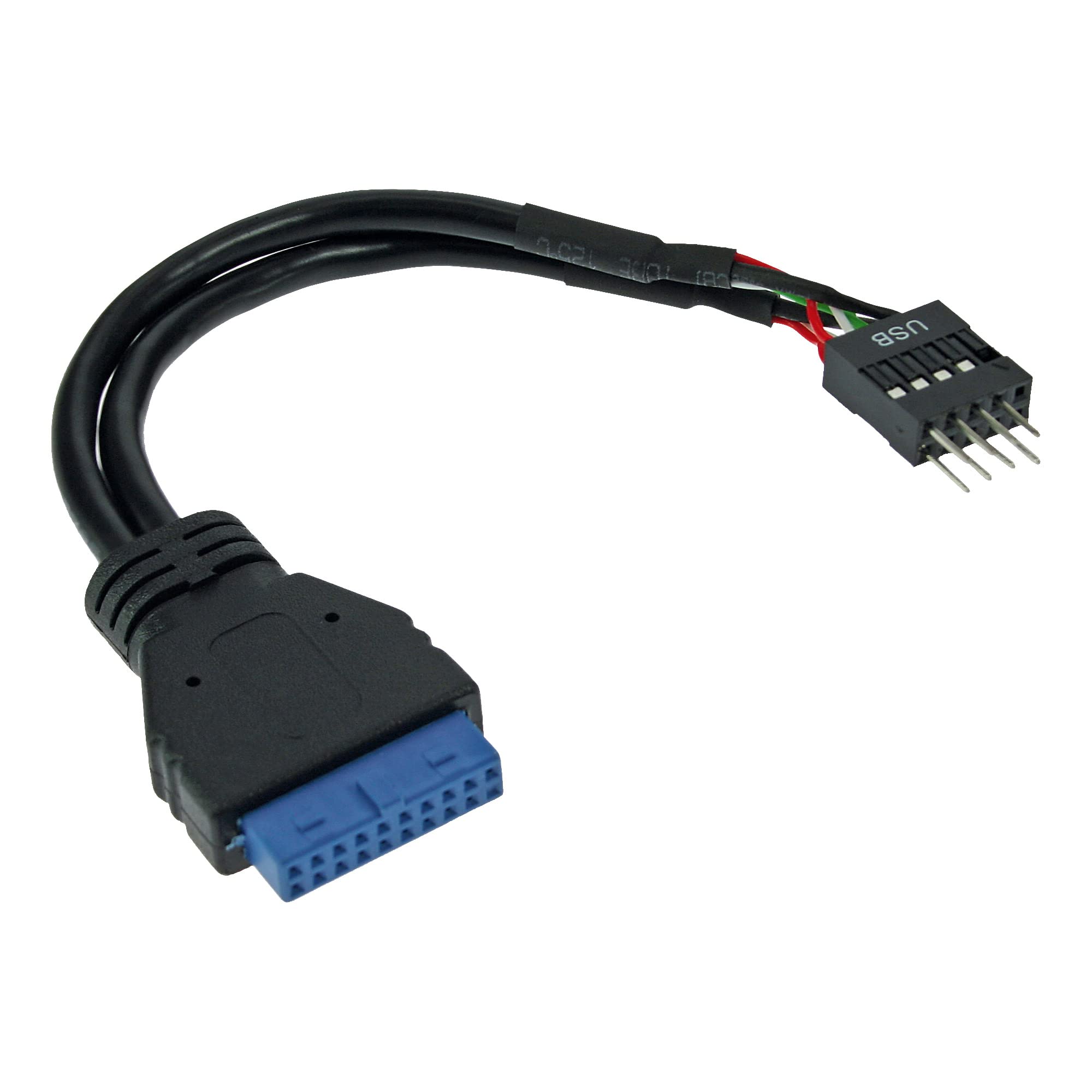 USB 3.0 to Dual USB 2.0 Splitter Cable - 0.15m Short Adapter for Laptop, PC, Hard Drive & Printer - High Speed Data Transfer & Charging Solution