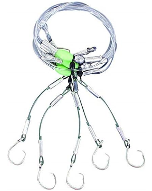 Calcutta Deep Drop Rig Saltwater Fishing Lure with Shank Circle Hook - Perfect for Offshore Bottom Fishing & Deep Sea Angling