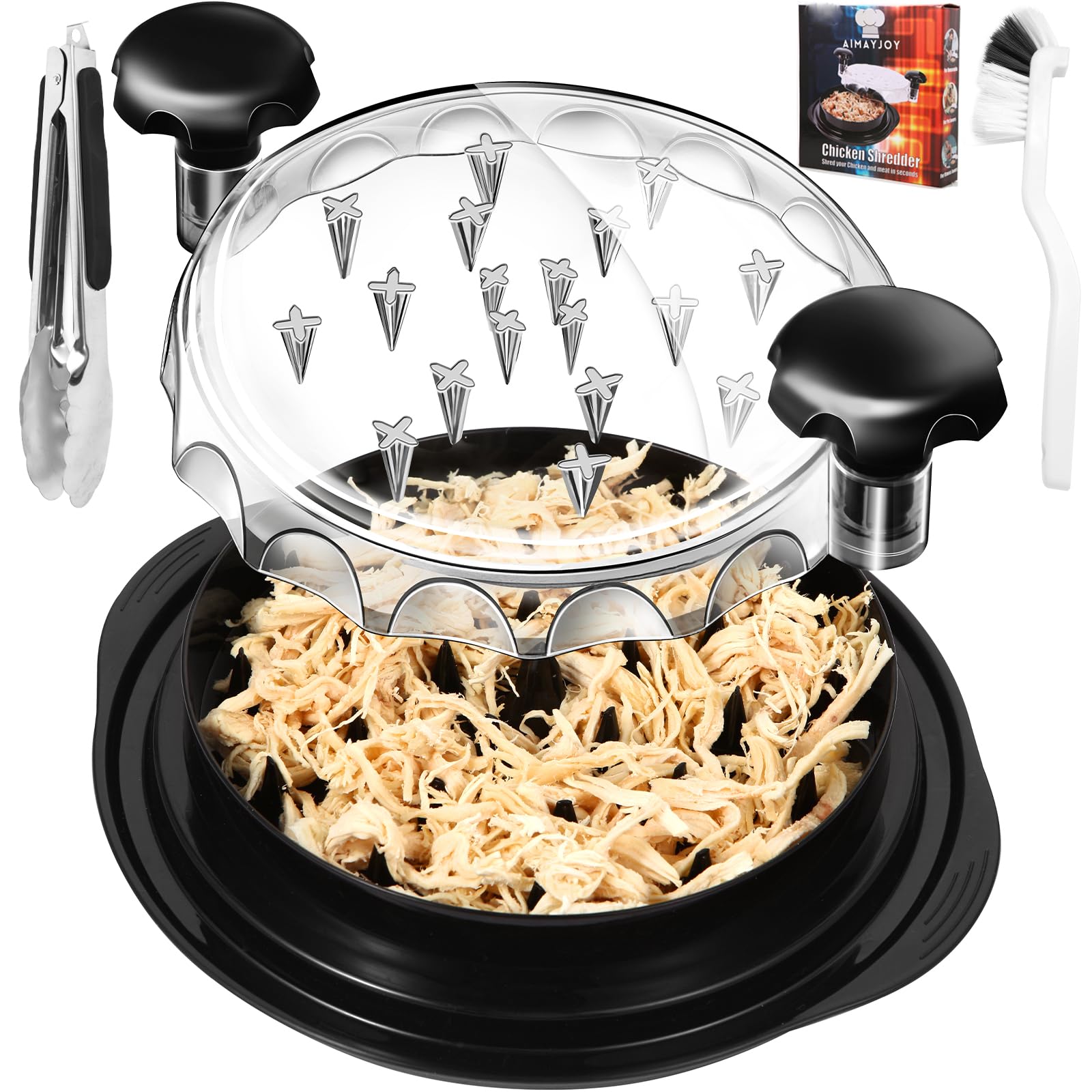 Premium Chicken Shredder Tool - Food-Grade Manual Meat Grinder with Ergonomic Anti-Slip Handle - Perfect for Shredding Chicken Breast, Poultry, Meat & Vegetables - Dishwasher Safe & BPA Free - Ideal for Meal Prep, BBQ, and Healthy Cooking