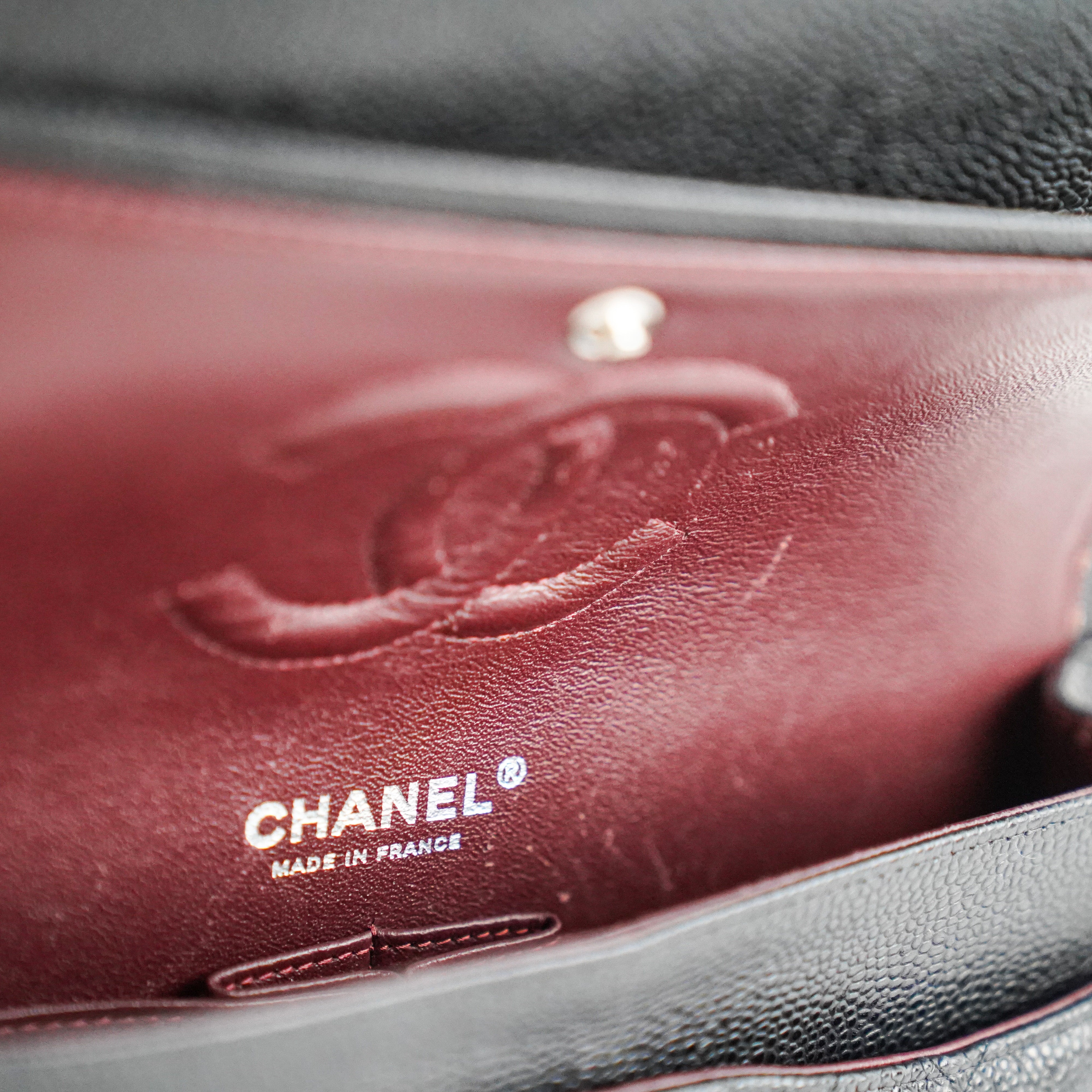 Chanel Medium/Large Double Classic Flap Bag in Black Caviar Leather - Luxury Designer Handbag for Women, Perfect for Work, Evening Events & Special Occasions