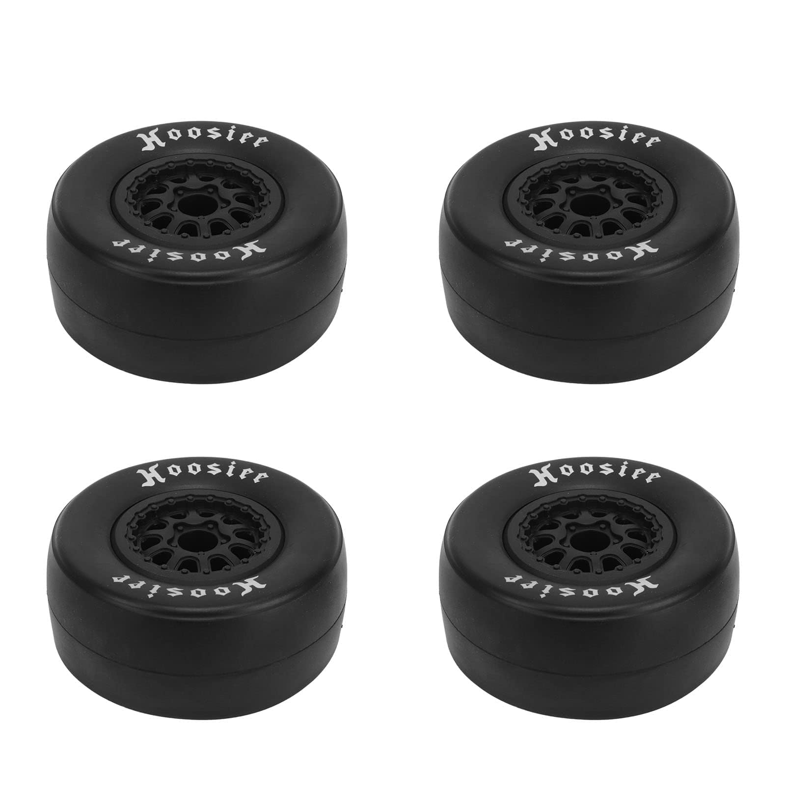 4Pcs 102mm Rubber Tires with 12mm Hex Hub Wheels - Compatible with 1/10 Scale RC Cars, Trucks & Off-Road Vehicles - Durable All-Terrain RC Tires for Crawling, Bashing & Racing - Perfect for Traxxas, Redcat & Other Popular RC Models