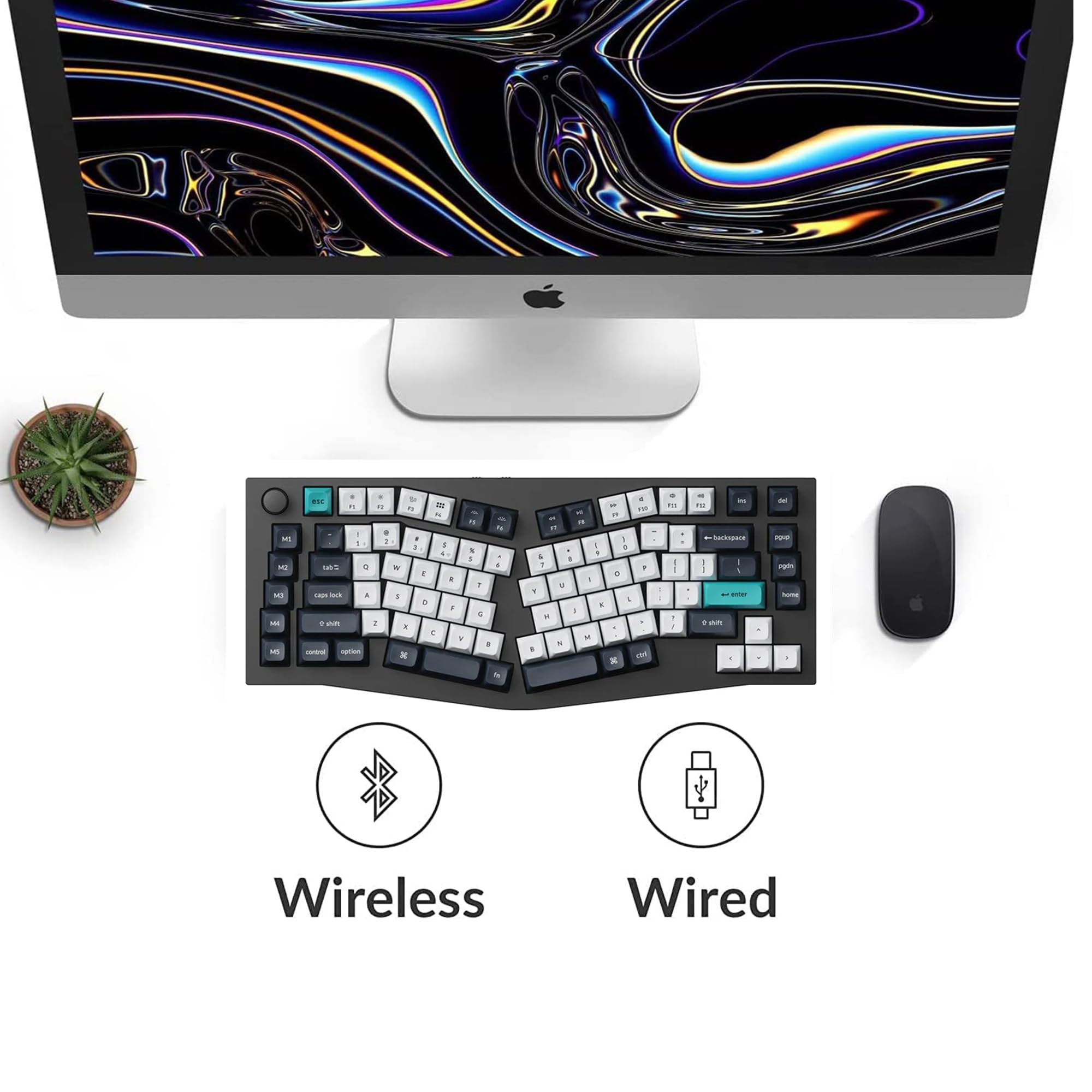 Keychron Q10 Max Alice 75% Wireless Mechanical Keyboard - Customizable RGB Backlit, QMK/VIA Programmable, Gateron Banana Switches, 2.4GHz/Bluetooth/Wired for Mac & Windows - Perfect for Gaming, Coding & Office Work