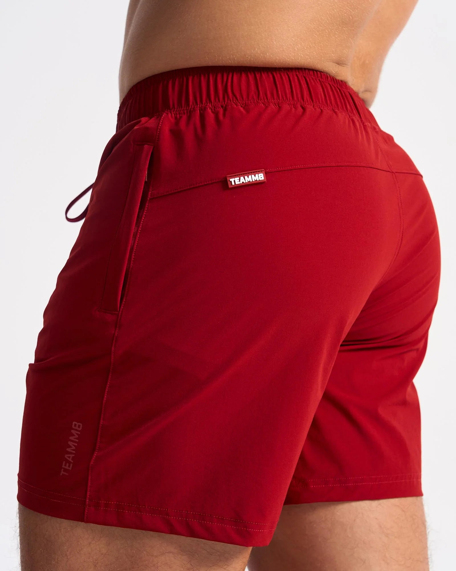 Teamm8 Bolt 5 Short Sleeve Running Shirt - Red | Moisture Wicking Athletic Top for Men | Perfect for Jogging, Gym Workouts & Outdoor Sports